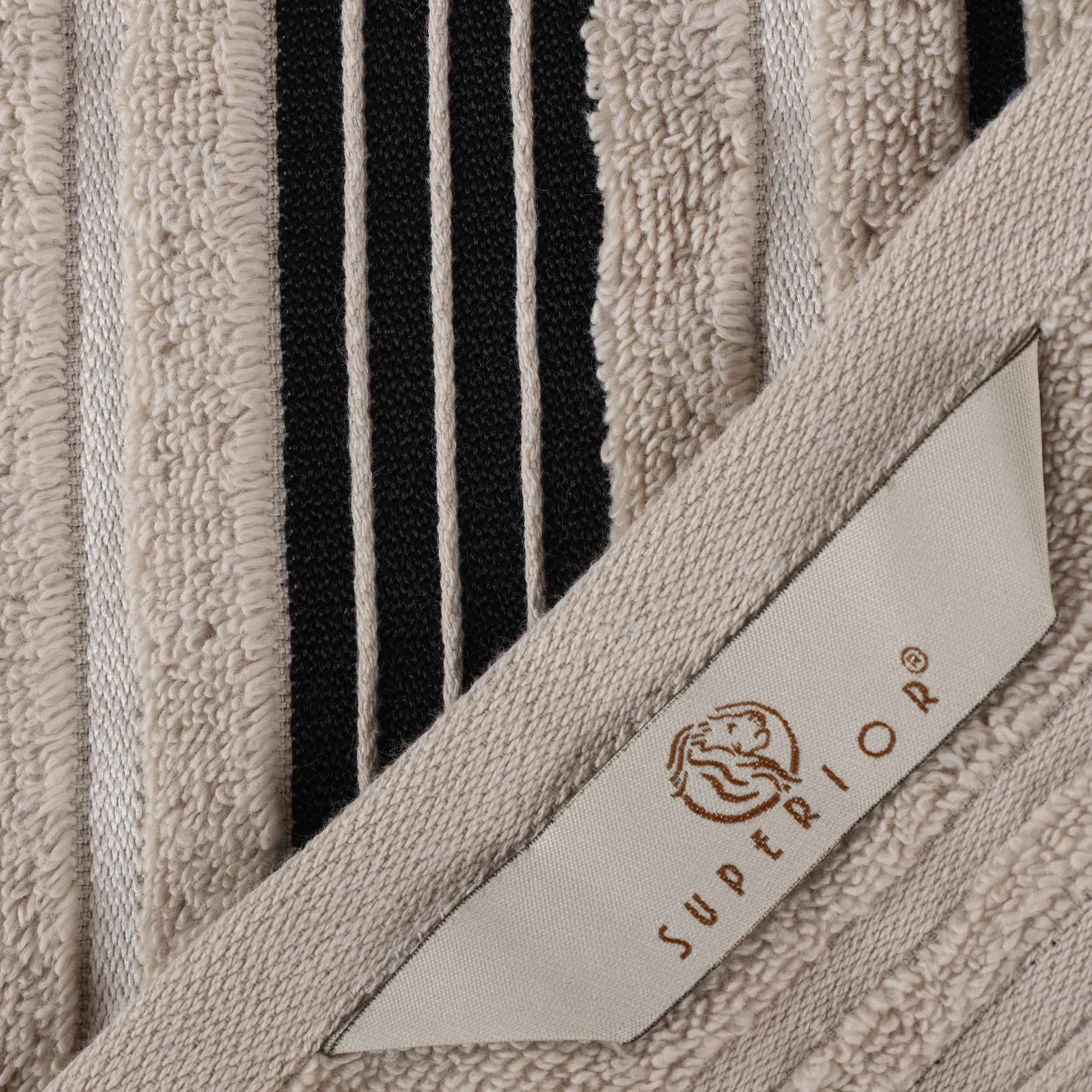 Sadie Zero Twist Cotton Solid and Jacquard Floral Hand Towel Set of 6 - Blue Nile Mills