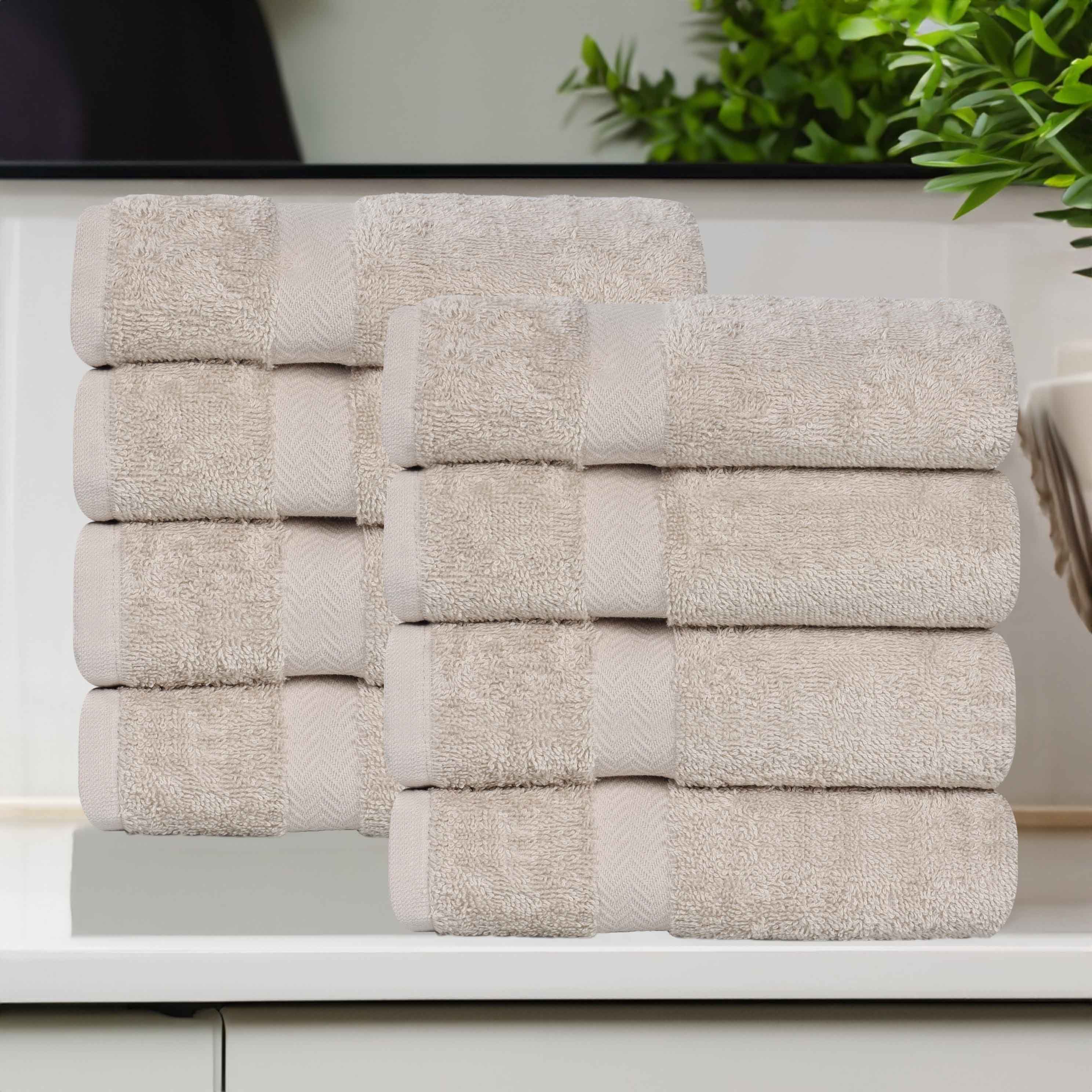 Franklin Cotton Eco Friendly 8 Piece Hand Towel Set - Blue Nile Mills