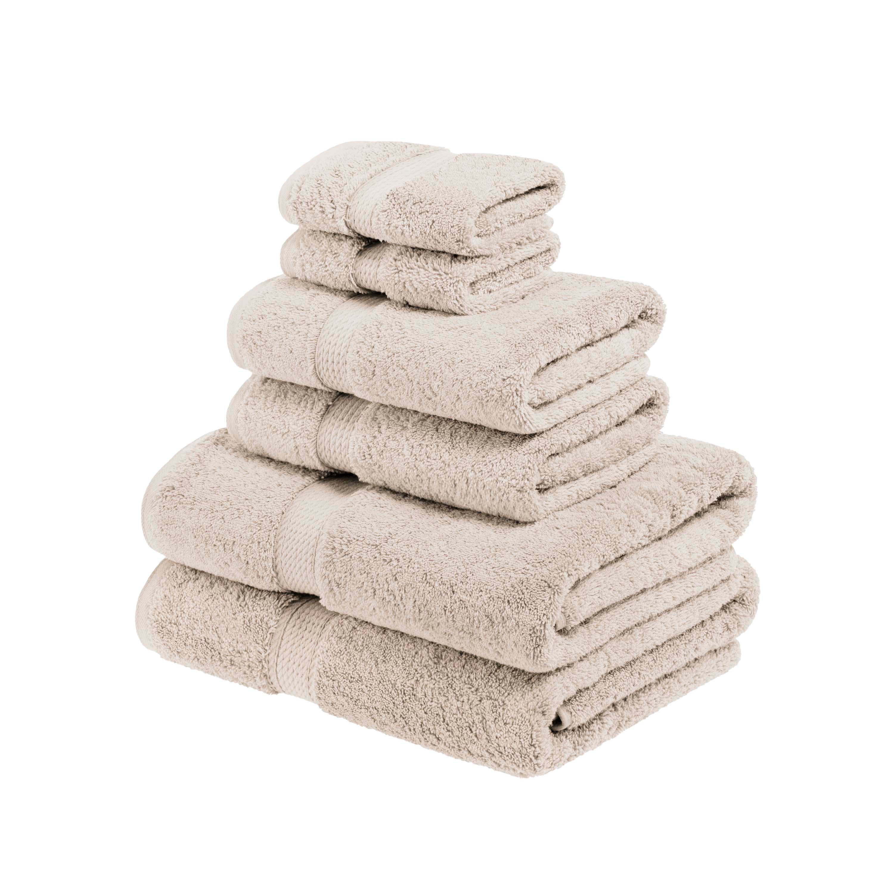 Egyptian Cotton Pile Plush Heavyweight Luxury Soft 6-Piece Towel Set - Blue Nile Mills