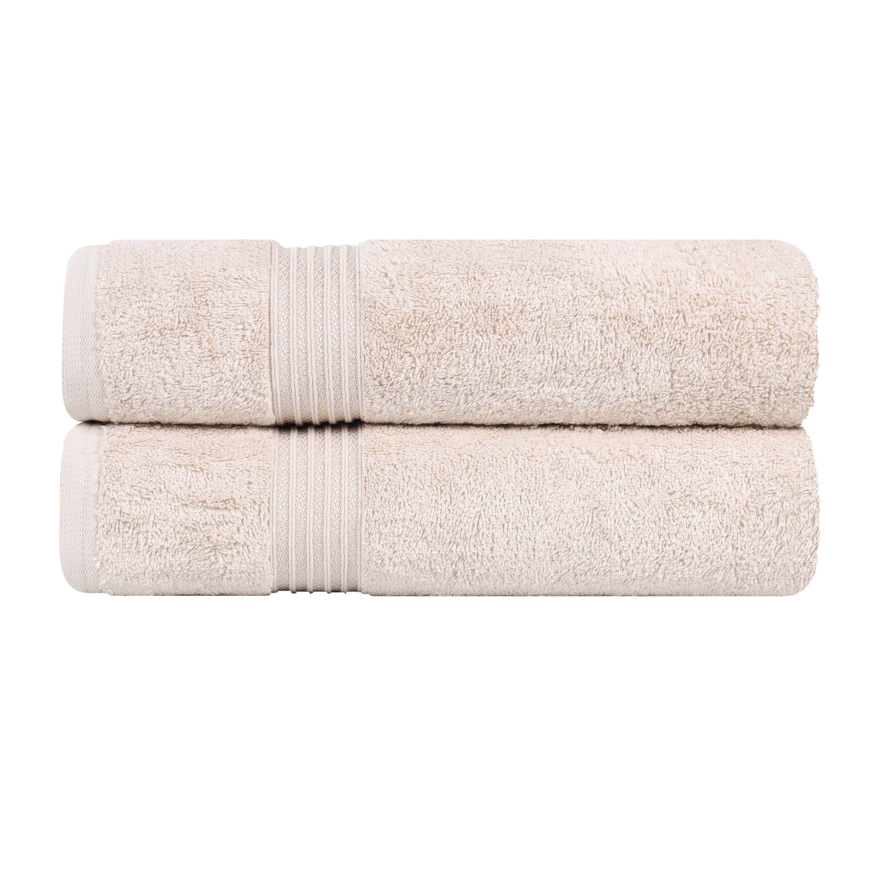 Egyptian Cotton Highly Absorbent Solid Ultra Soft Bath Towel Set of 2 - Blue Nile Mills