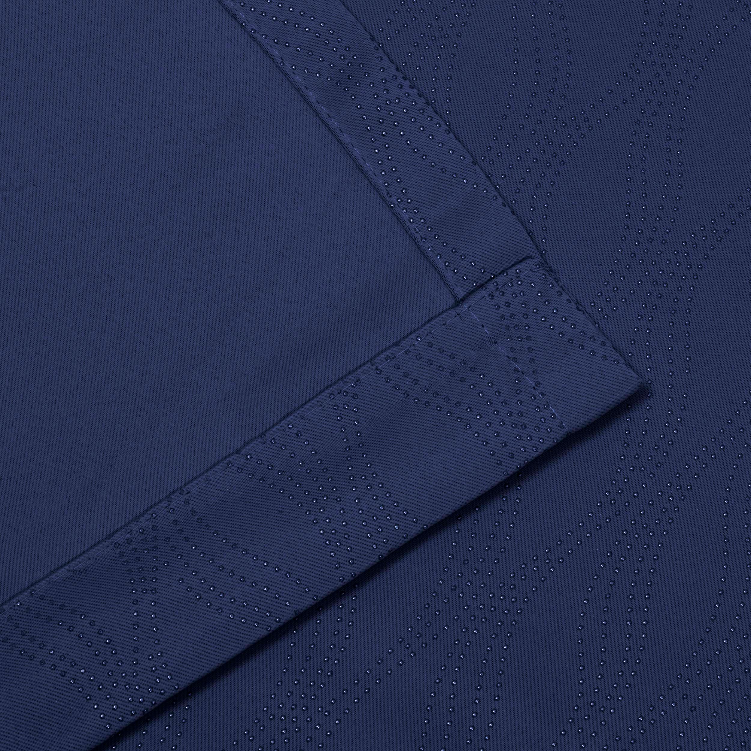 Zuri Textured Washable Room Darkening Blackout Curtain Panel Set - Blue Nile Mills