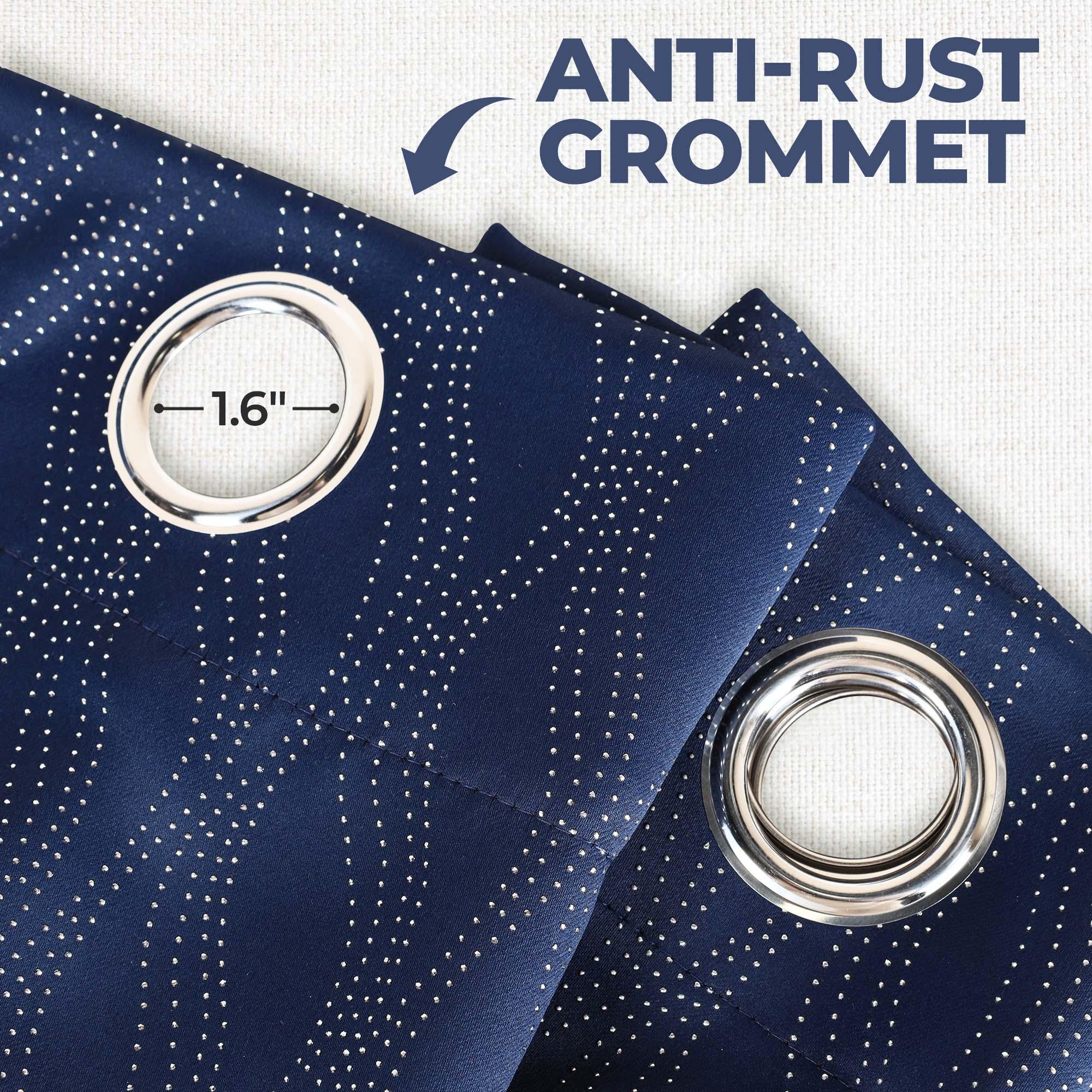 Zuri Textured Washable Room Darkening Blackout Curtain Panel Set - Blue Nile Mills