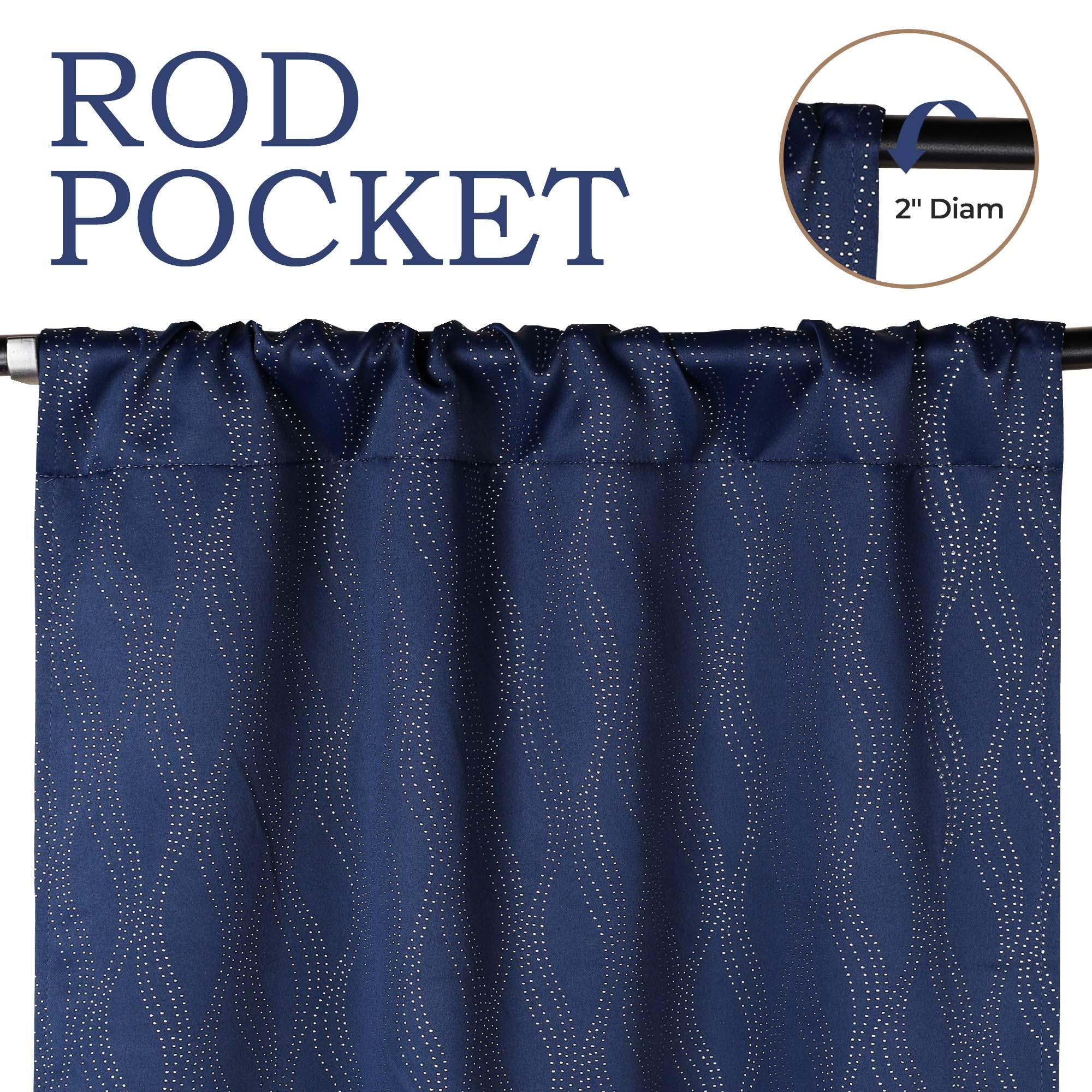 Zuri Textured Washable Room Darkening Blackout Curtain Panel Set - Blue Nile Mills