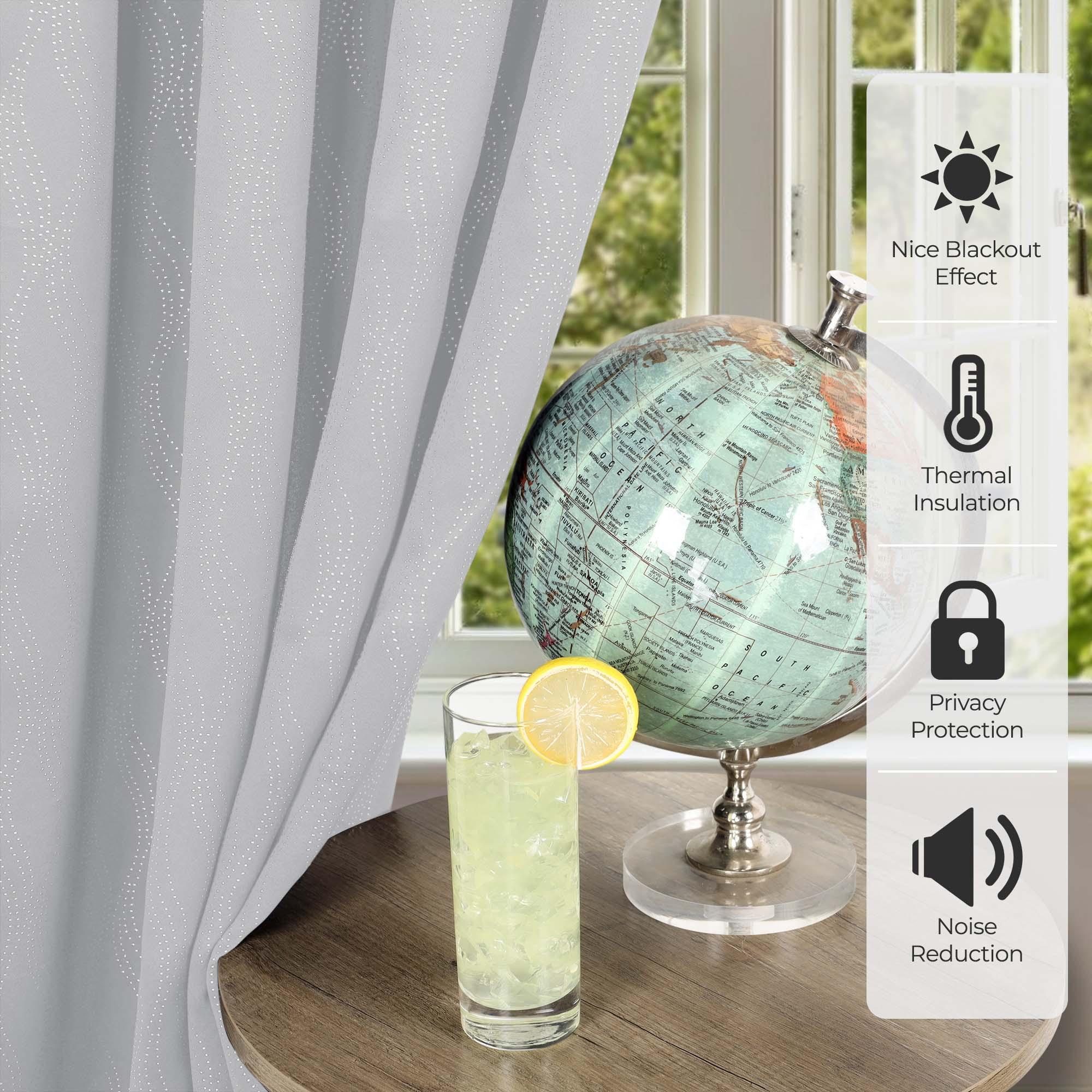 Zuri Textured Washable Room Darkening Blackout Curtain Panel Set - Blue Nile Mills