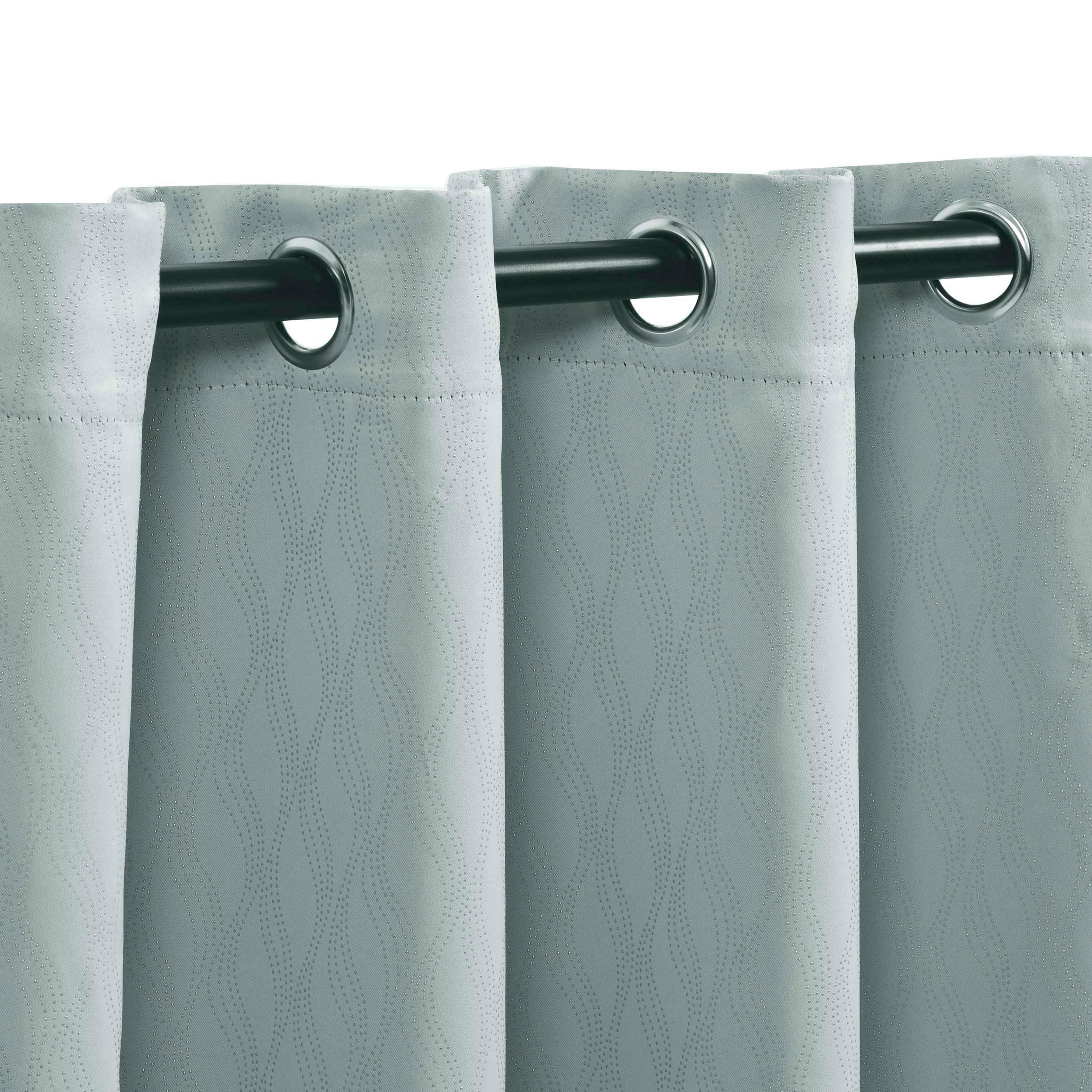 Zuri Textured Washable Room Darkening Blackout Curtain Panel Set - Blue Nile Mills
