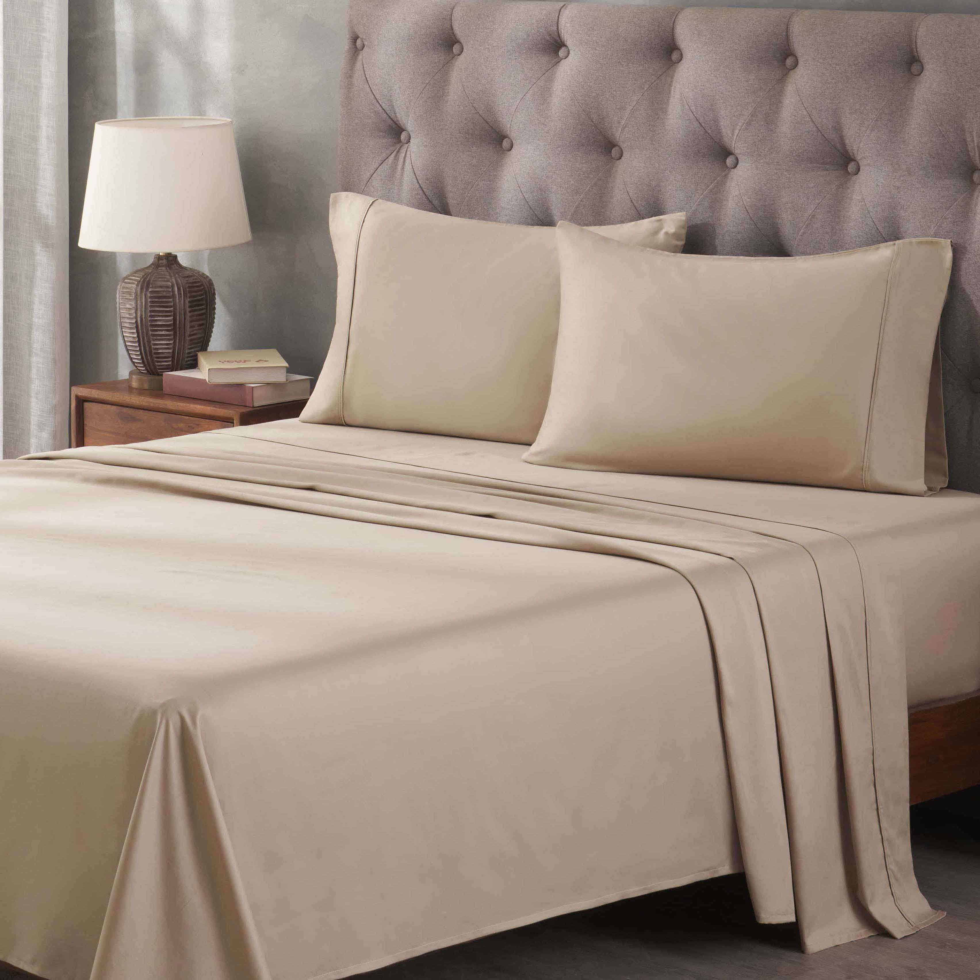 Egyptian Cotton 400 Thread Count Solid Bed Sheet Set - Blue Nile Mills