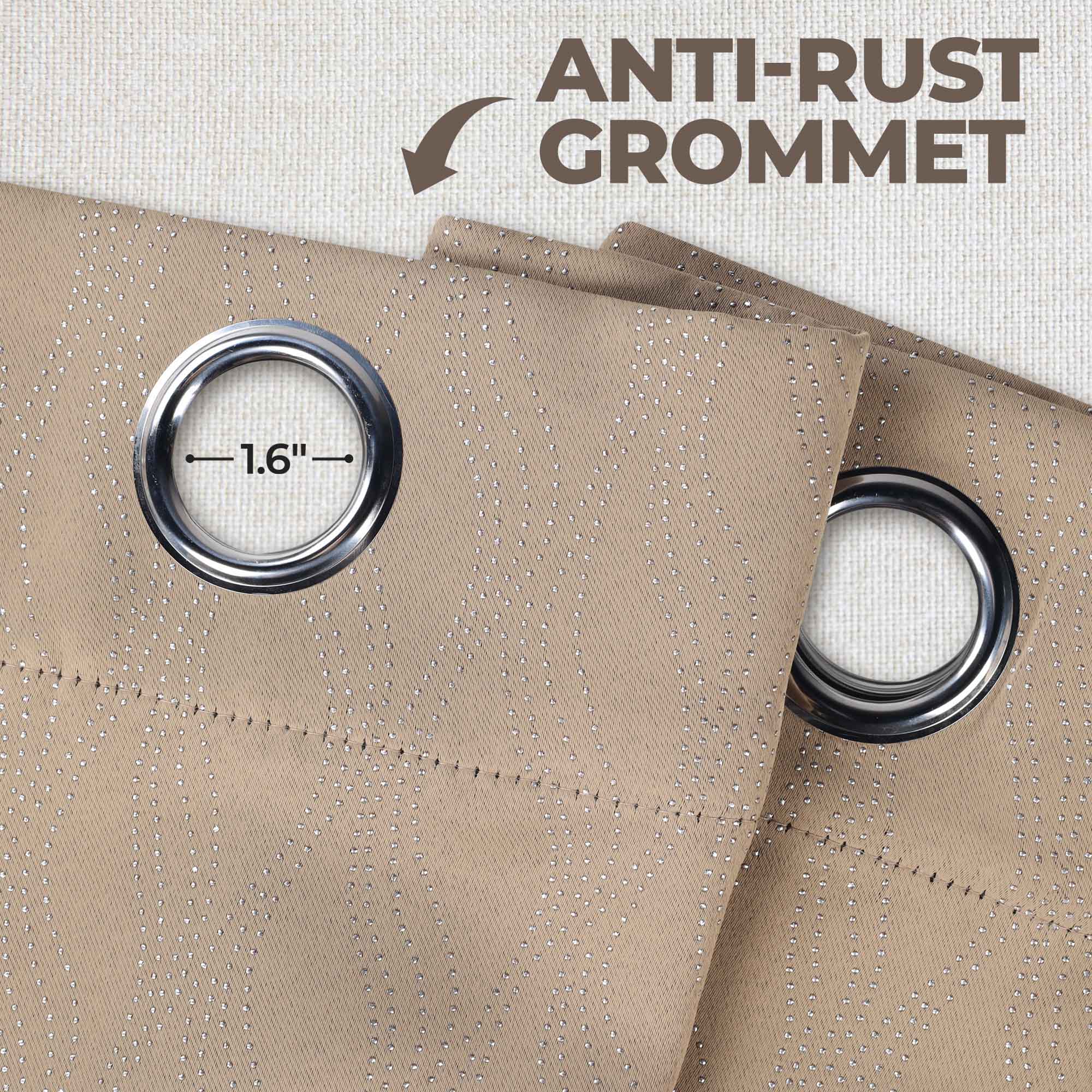 Zuri Textured Washable Room Darkening Blackout Curtain Panel Set - Blue Nile Mills