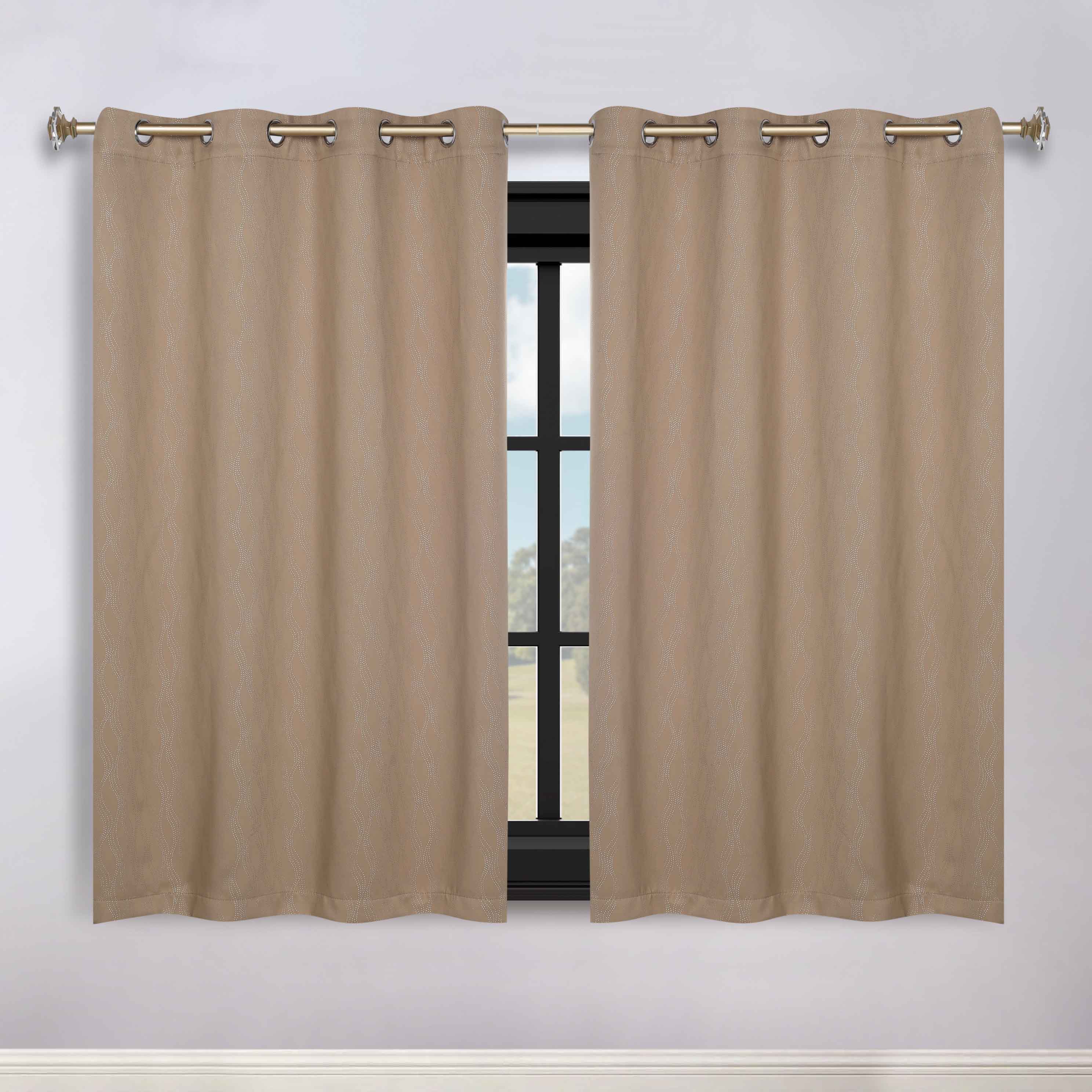 Zuri Textured Washable Room Darkening Blackout Curtain Panel Set - Blue Nile Mills