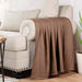 All-Season Chevron Cotton Bed Blanket & Sofa Throw - Taupe