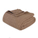 Basketweave All Season Cotton Bed Blanket & Sofa Throw - Taupe