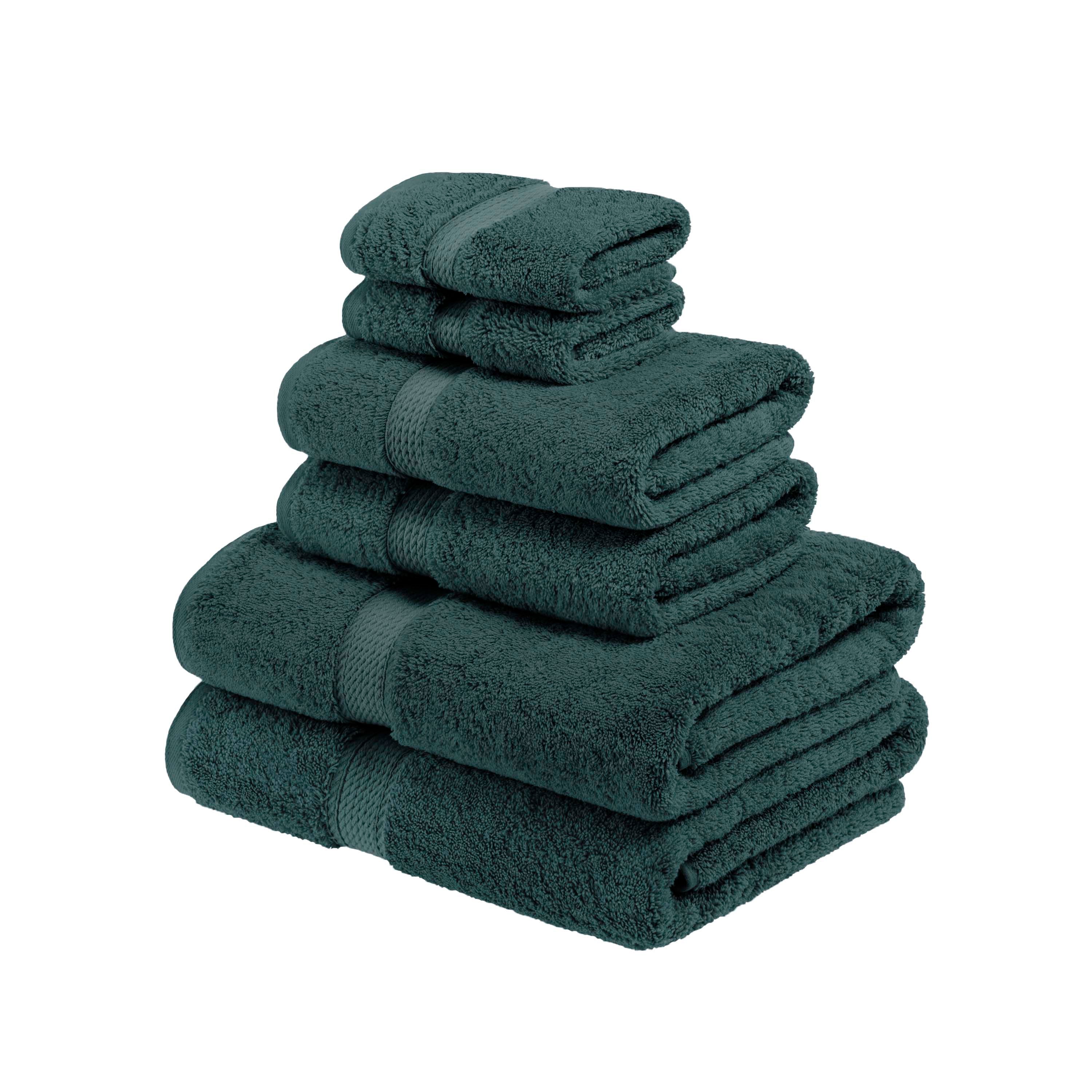 Egyptian Cotton Pile Plush Heavyweight Luxury Soft 6-Piece Towel Set - Blue Nile Mills