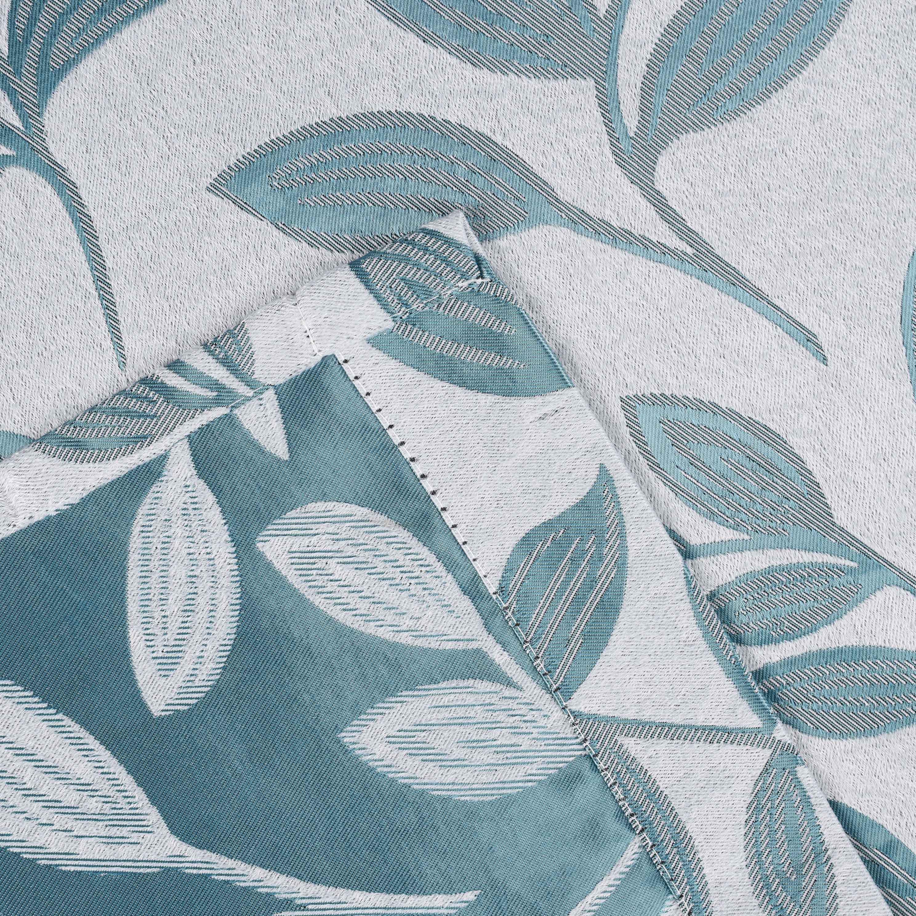 Leaves Rod Pocket Room Darkening Blackout Curtains, Set of 2 - Blue Nile Mills