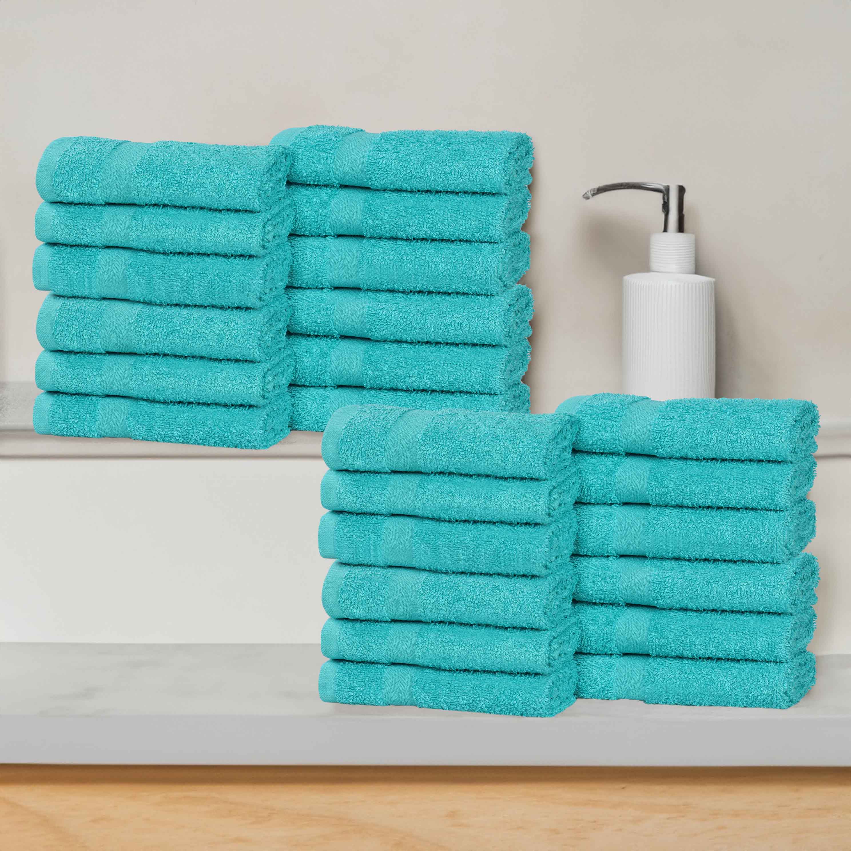 Franklin Cotton Eco Friendly 24 Piece Face Towel Set - Blue Nile Mills