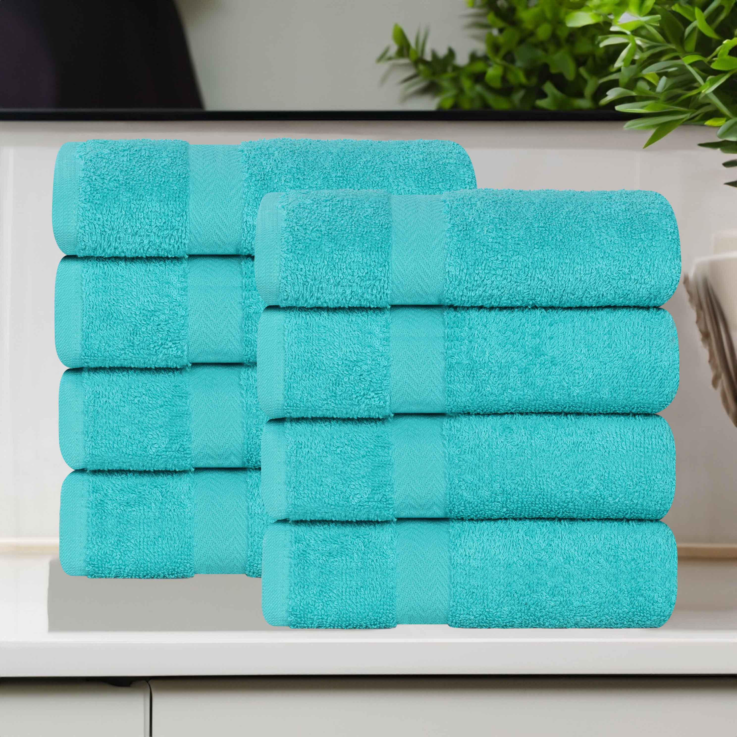 Franklin Cotton Eco Friendly 8 Piece Hand Towel Set - Blue Nile Mills