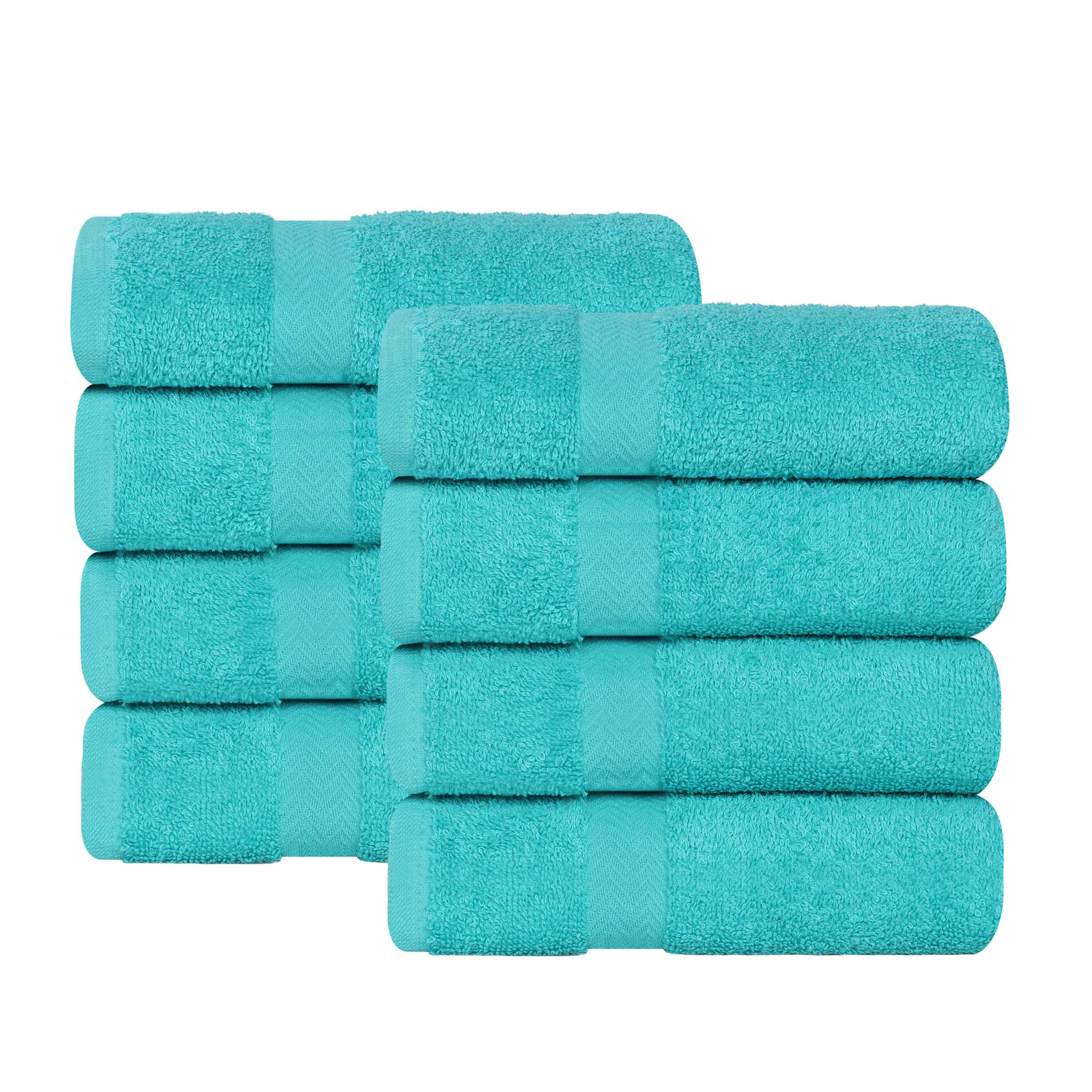 Franklin Cotton Eco Friendly 8 Piece Hand Towel Set - Blue Nile Mills