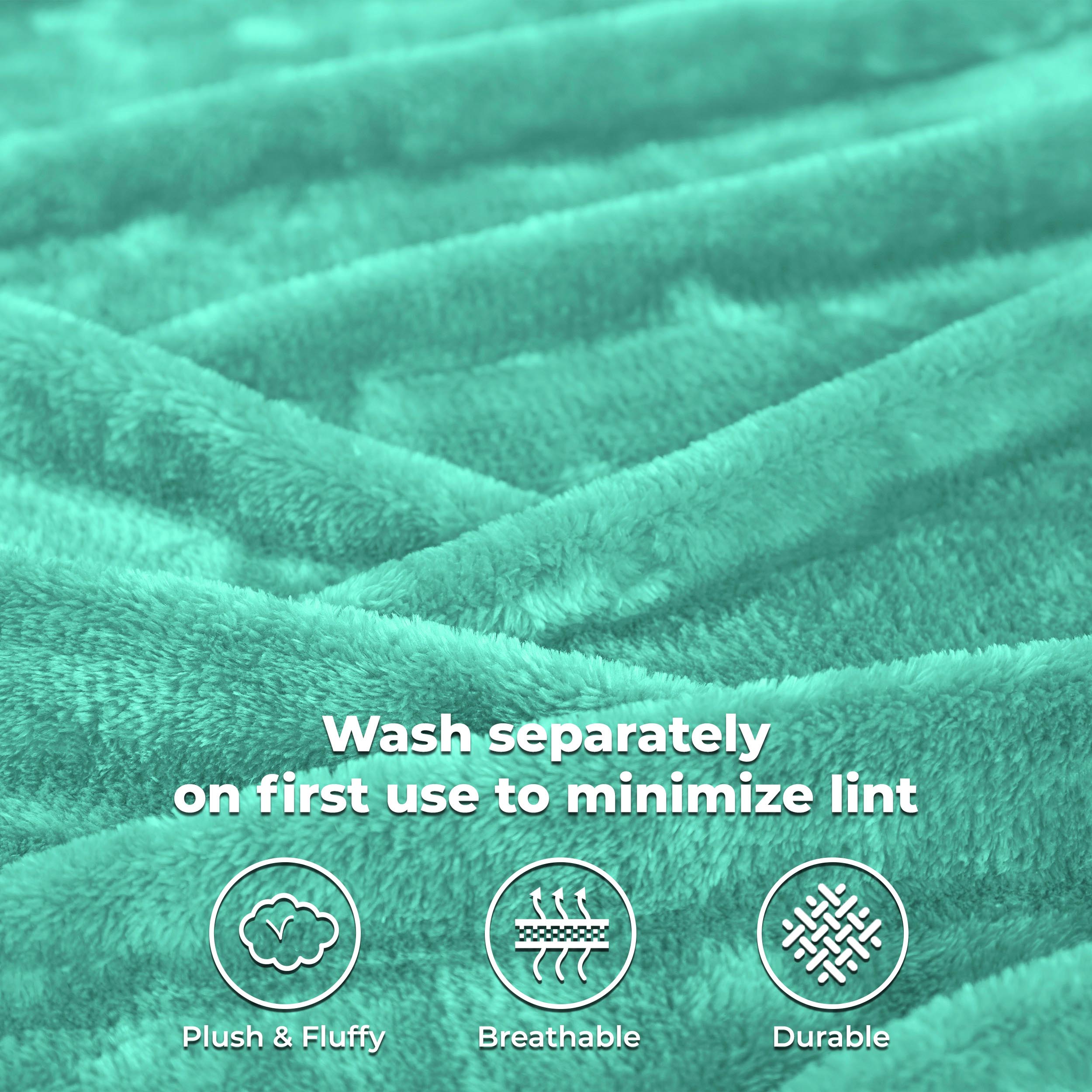 Classic Solid Fleece Plush Medium Weight Fluffy Soft Blanket - Blue Nile Mills