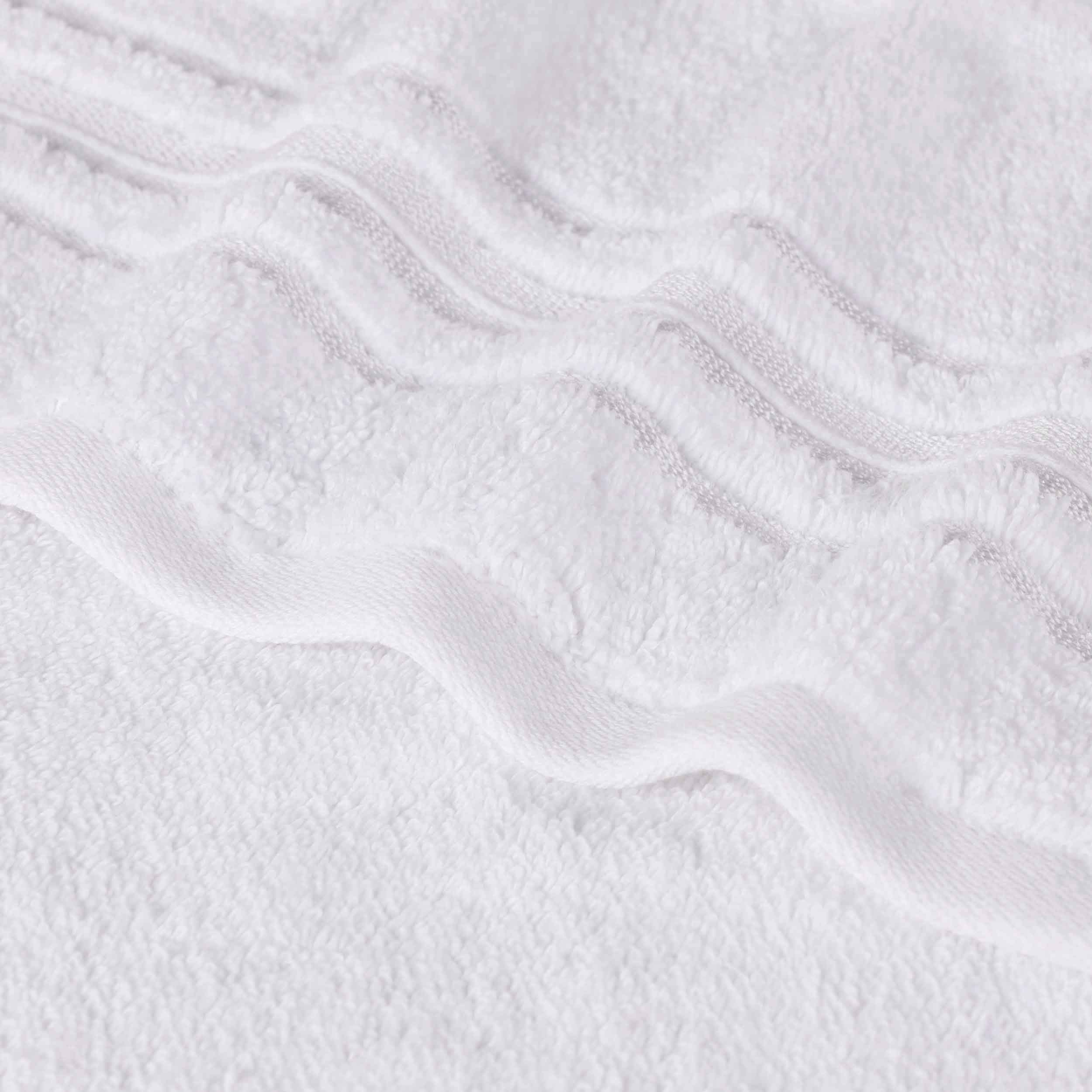 Sadie Zero Twist Cotton Solid and Jacquard Floral Hand Towel Set of 6 - Blue Nile Mills