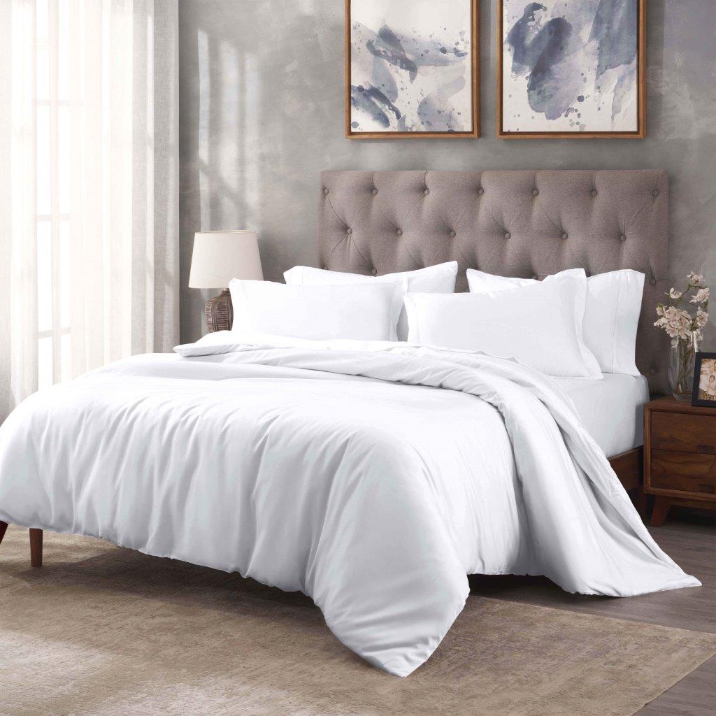 Egyptian Cotton 400 Thread Count Solid Duvet Cover Set - Blue Nile Mills