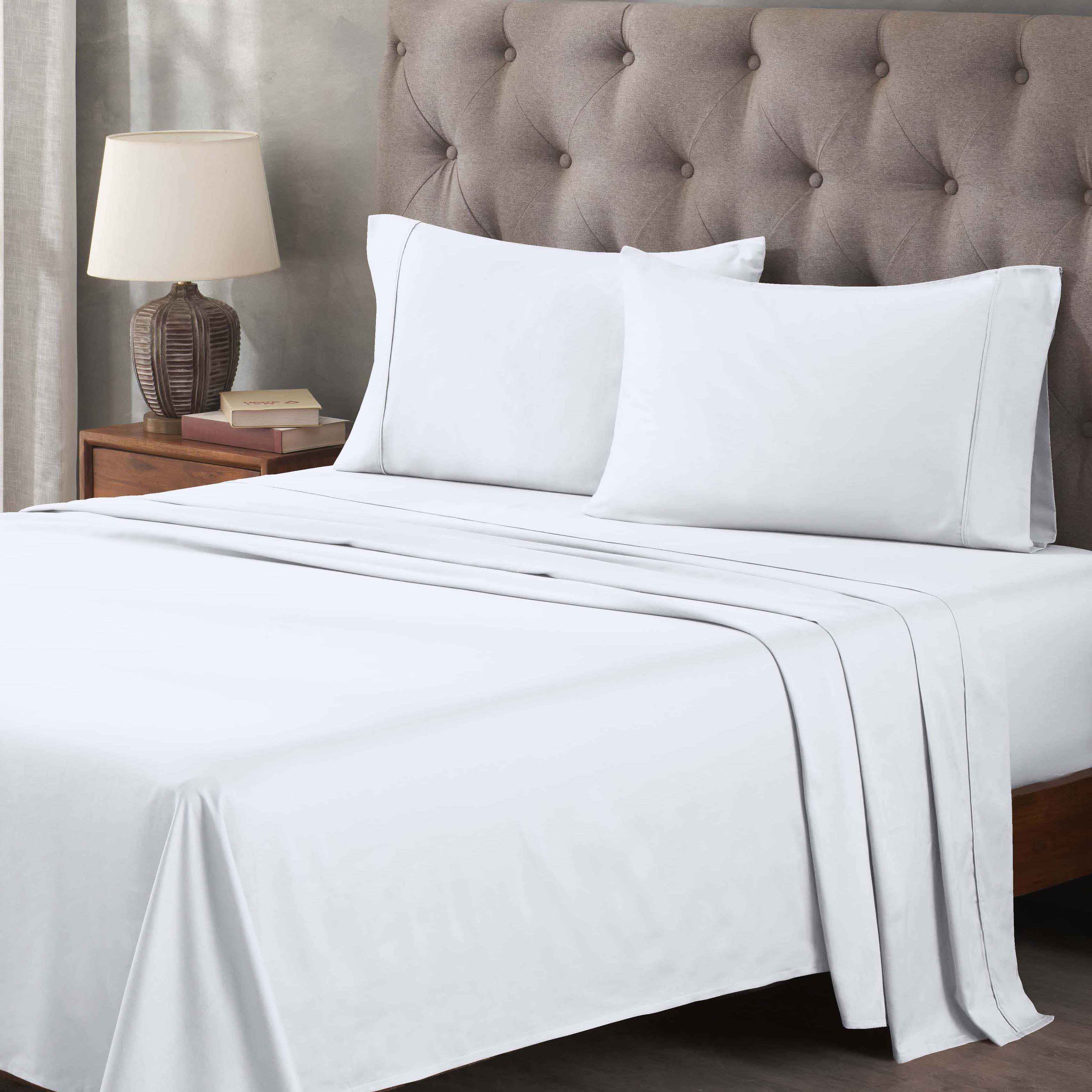 Egyptian Cotton 400 Thread Count Solid Bed Sheet Set - Blue Nile Mills