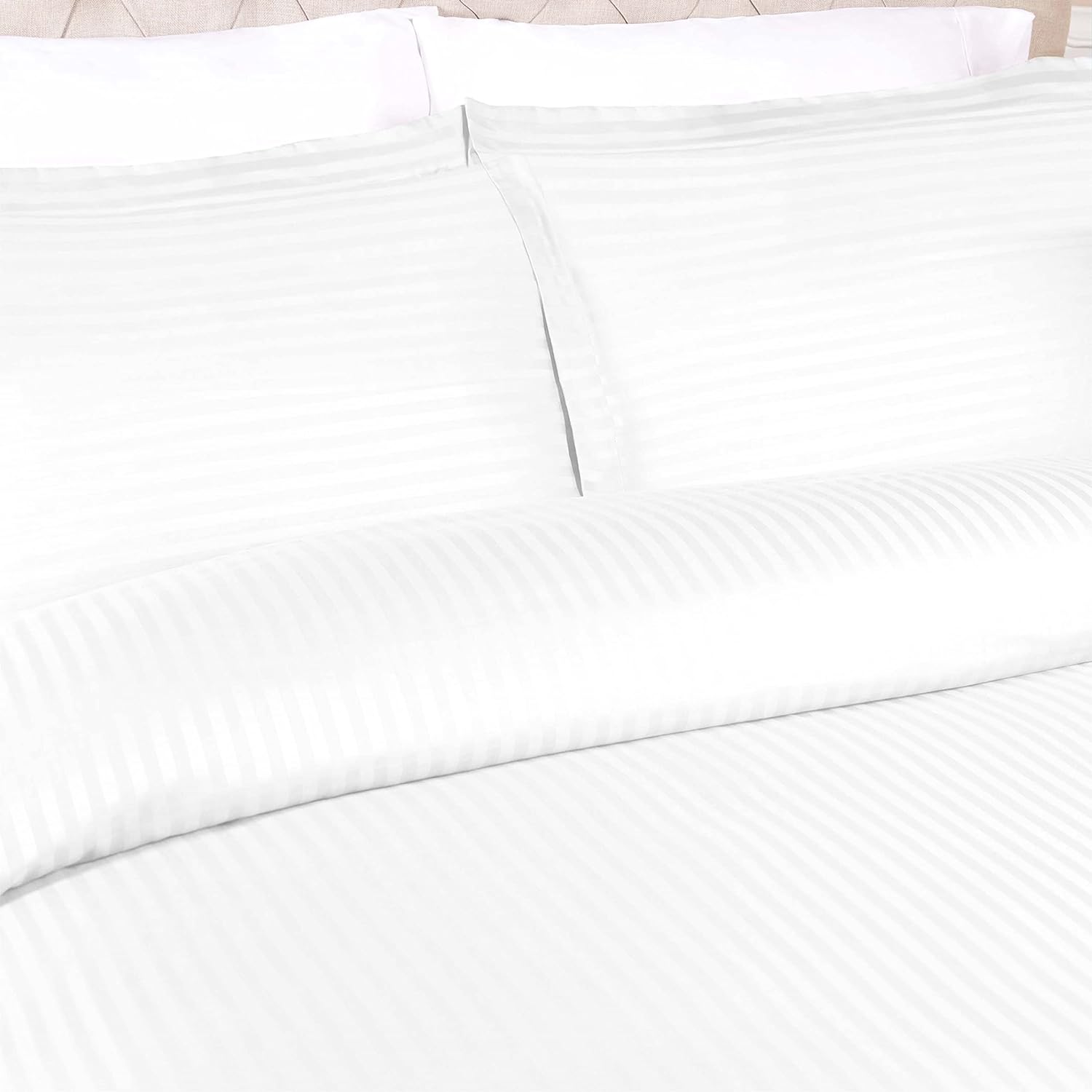 Egyptian Cotton 300 Thread Count Striped Duvet Cover Set - Blue Nile Mills