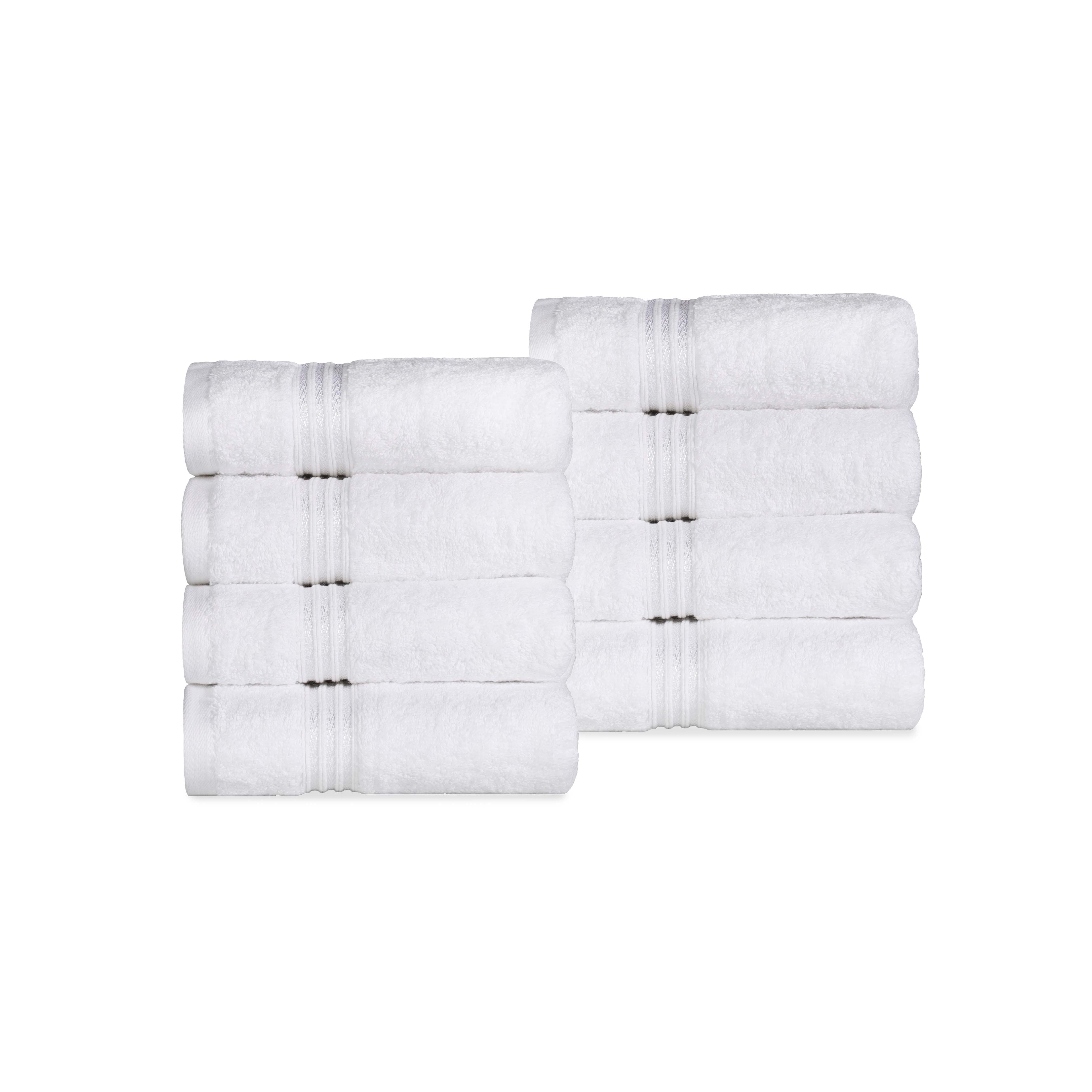 Heritage Egyptian Cotton Hand Towel Set of 8 - Blue Nile Mills