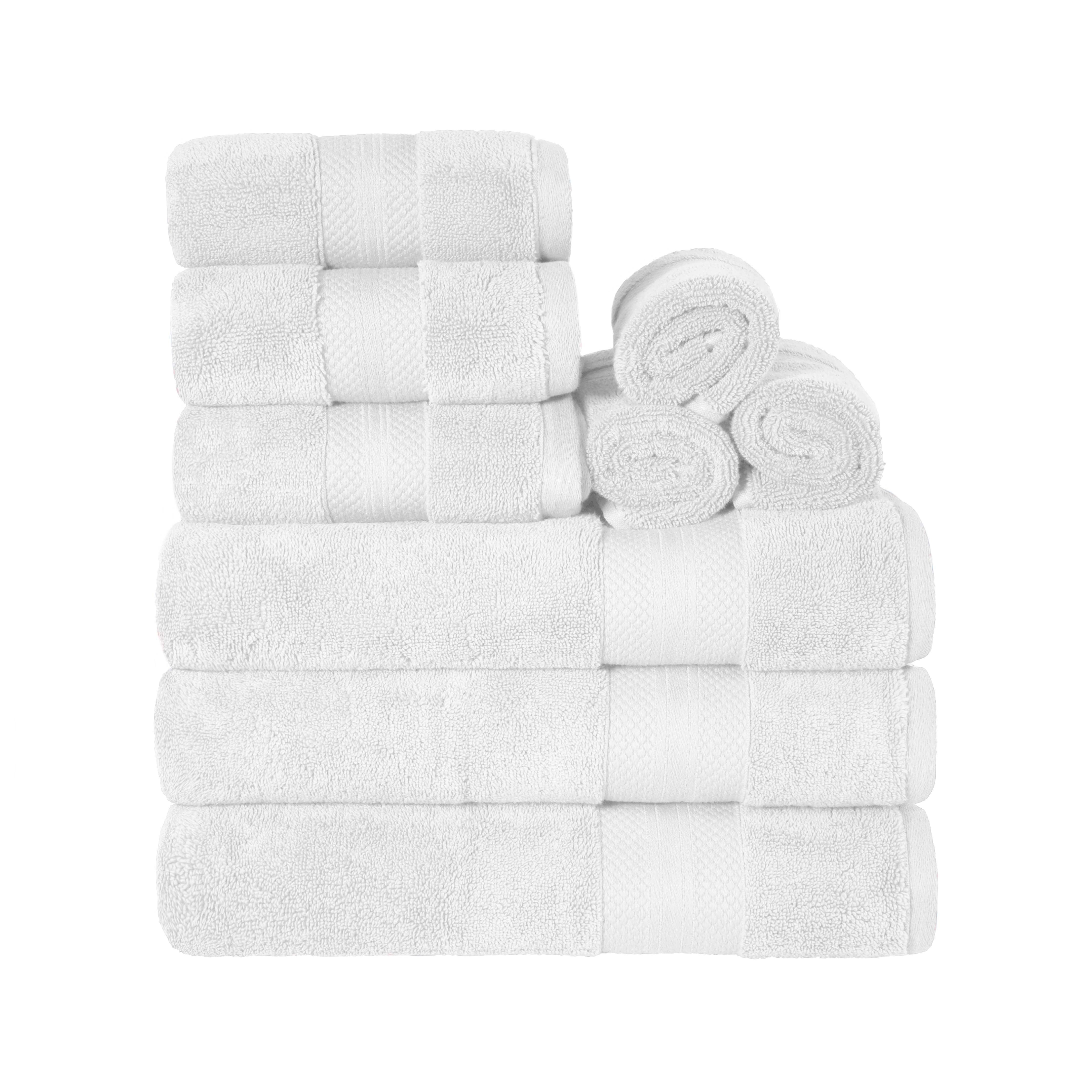 Turkish Cotton Highly Absorbent Solid 9 Piece Ultra-Plush Towel Set - Blue Nile Mills