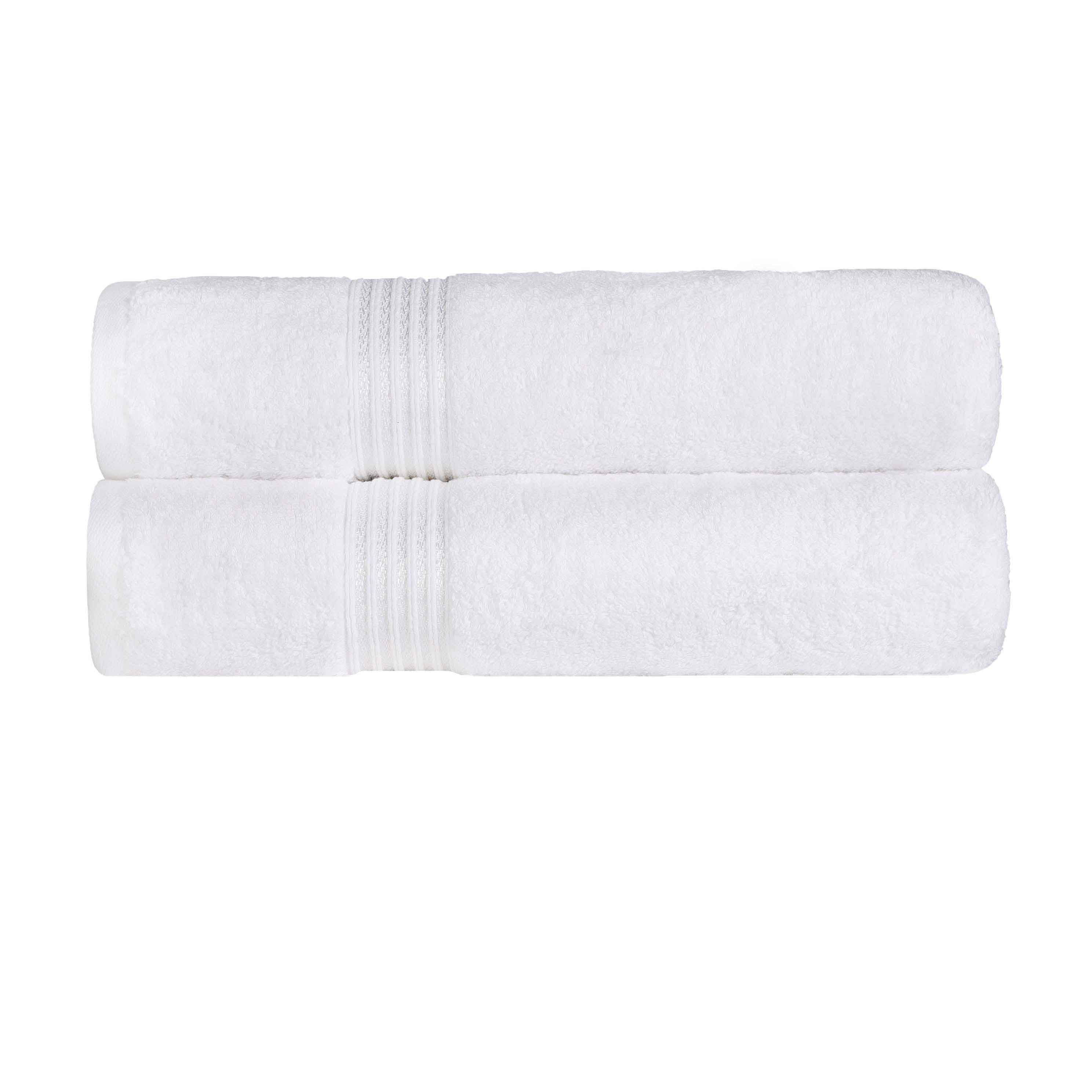 Egyptian Cotton Highly Absorbent Solid Ultra Soft Bath Towel Set of 2 - Blue Nile Mills