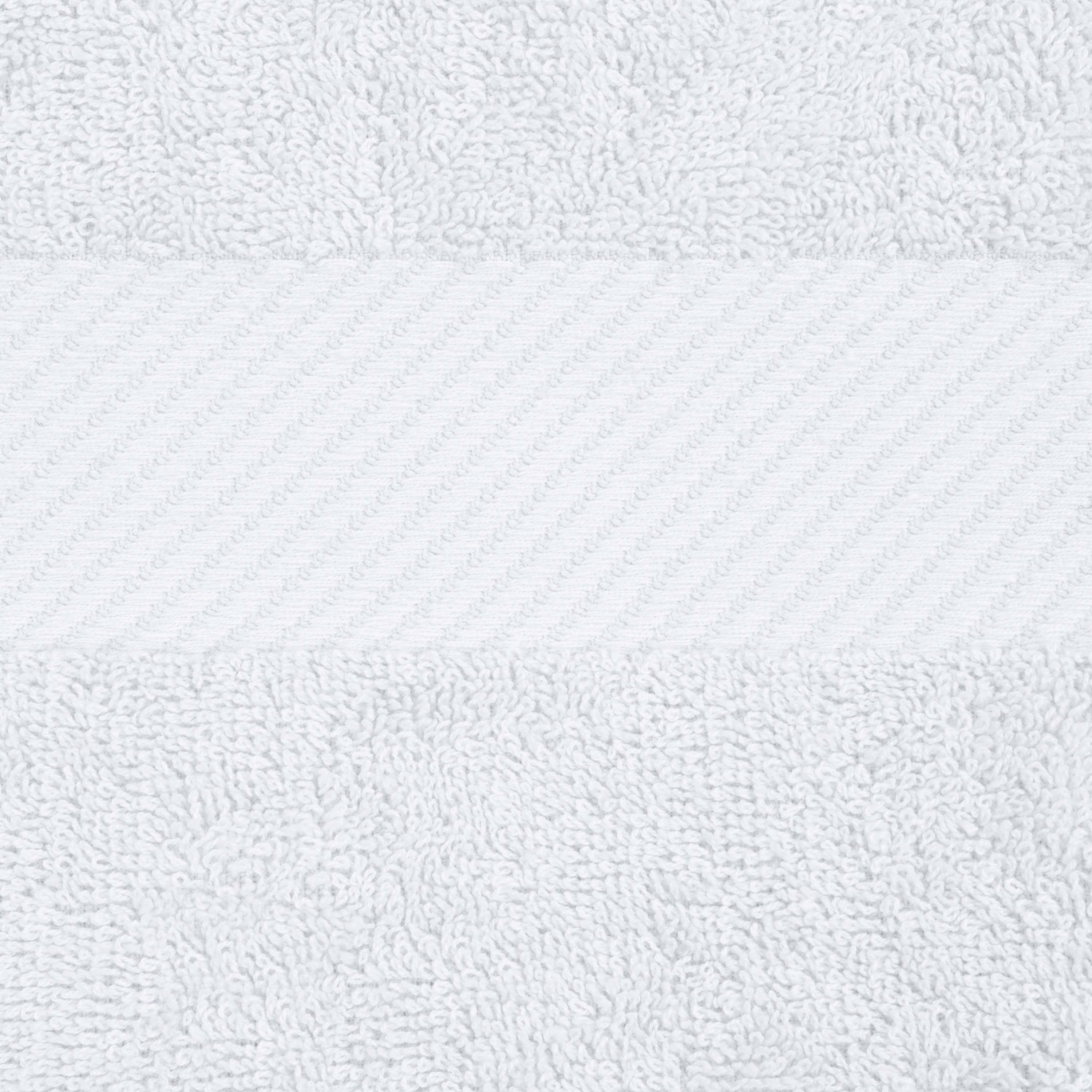 Kendell Egyptian Cotton 4 Piece Bath Towel Set with Dobby Border - Blue Nile Mills