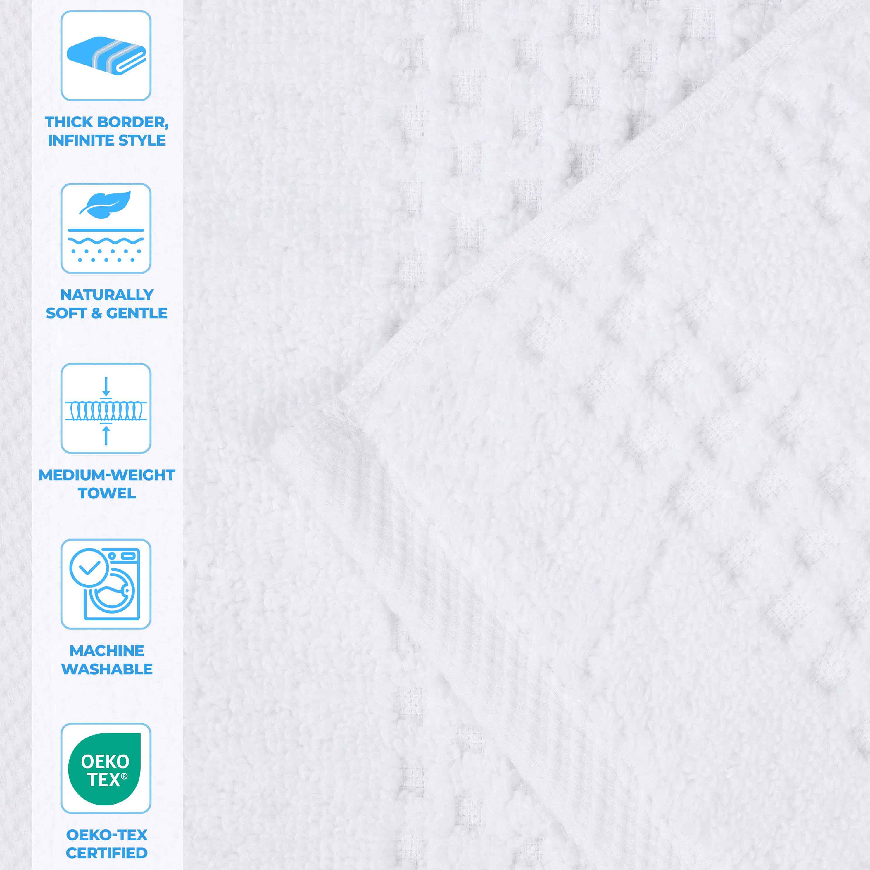 Playa Zero Twist Cotton Solid Waffle Textured Face Towels, Set of 12 - Blue Nile Mills