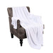Fleece Plush Medium Weight Fluffy Decorative Blanket Or Throw - White