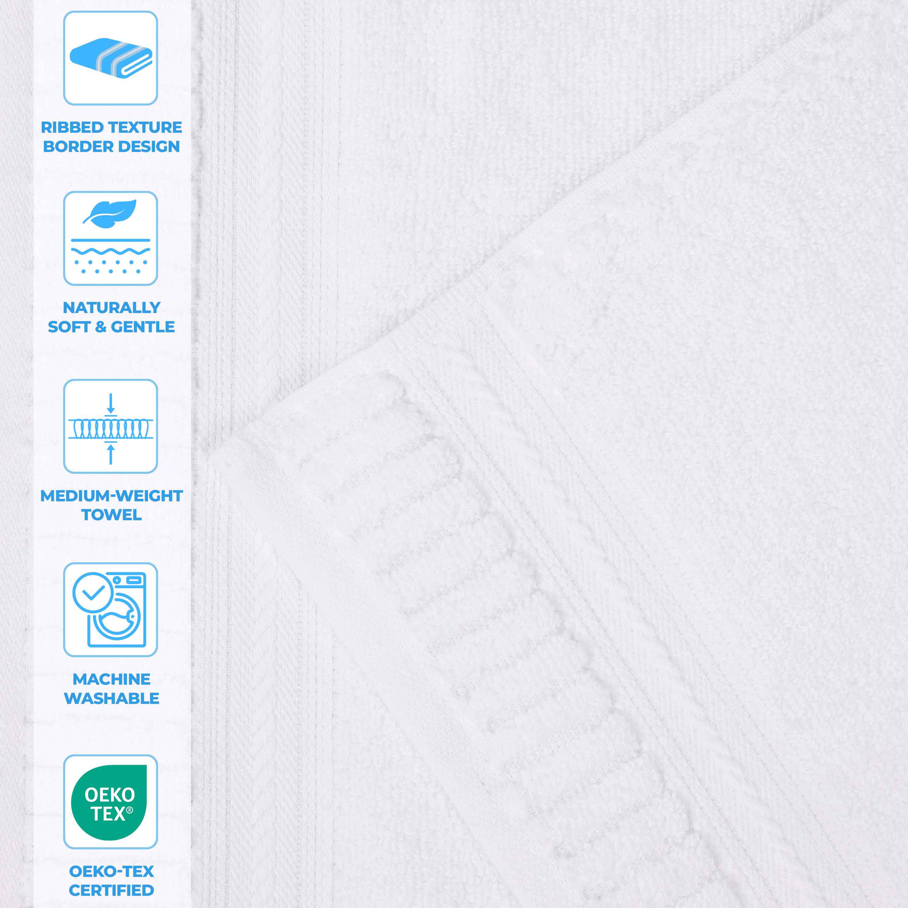 Venice Zero Twist Cotton Medium Weight Absorbent Hand Towels, Set of 6 - Blue Nile Mills