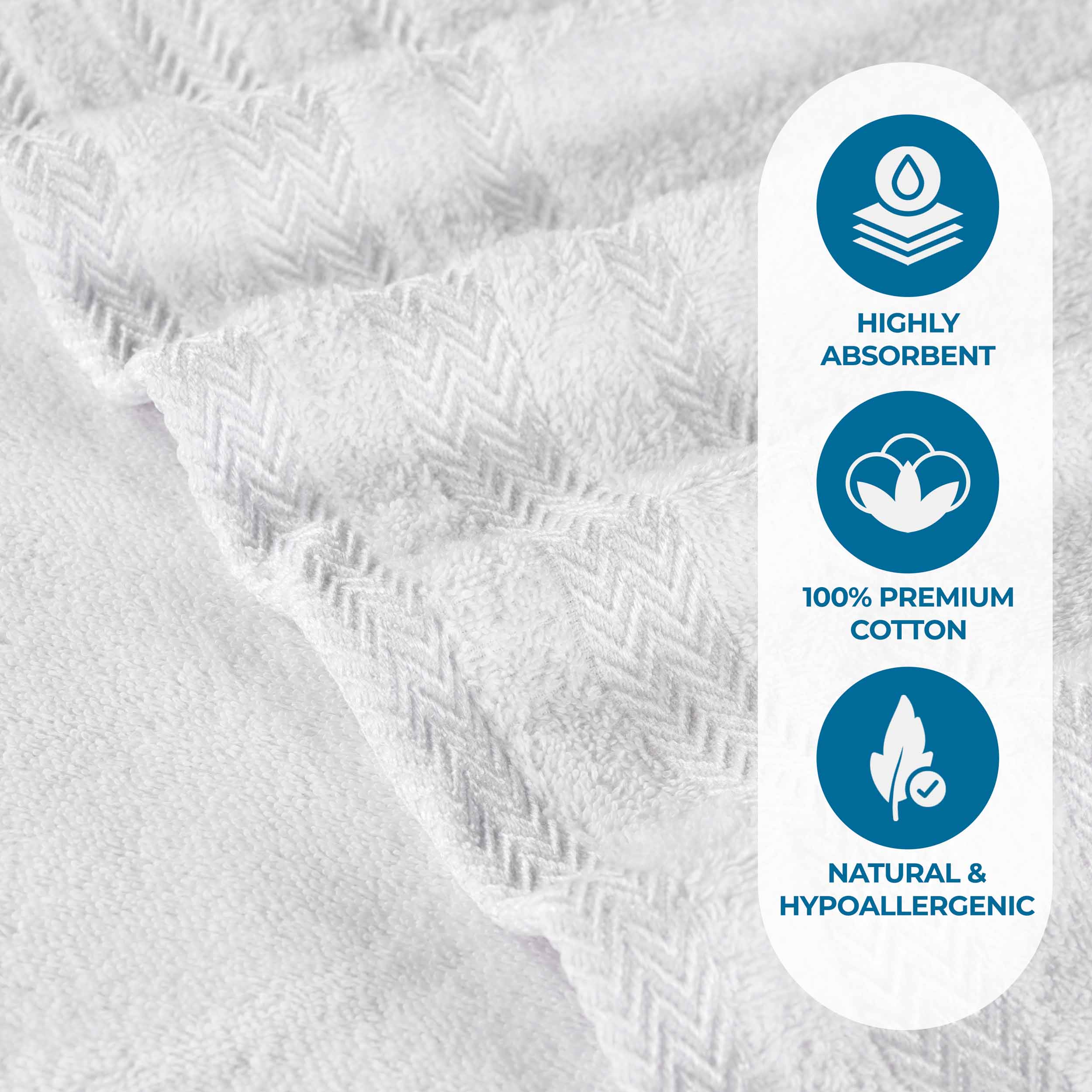 Hays Cotton Soft Medium Weight Bath Towel Set of 3 - Blue Nile Mills