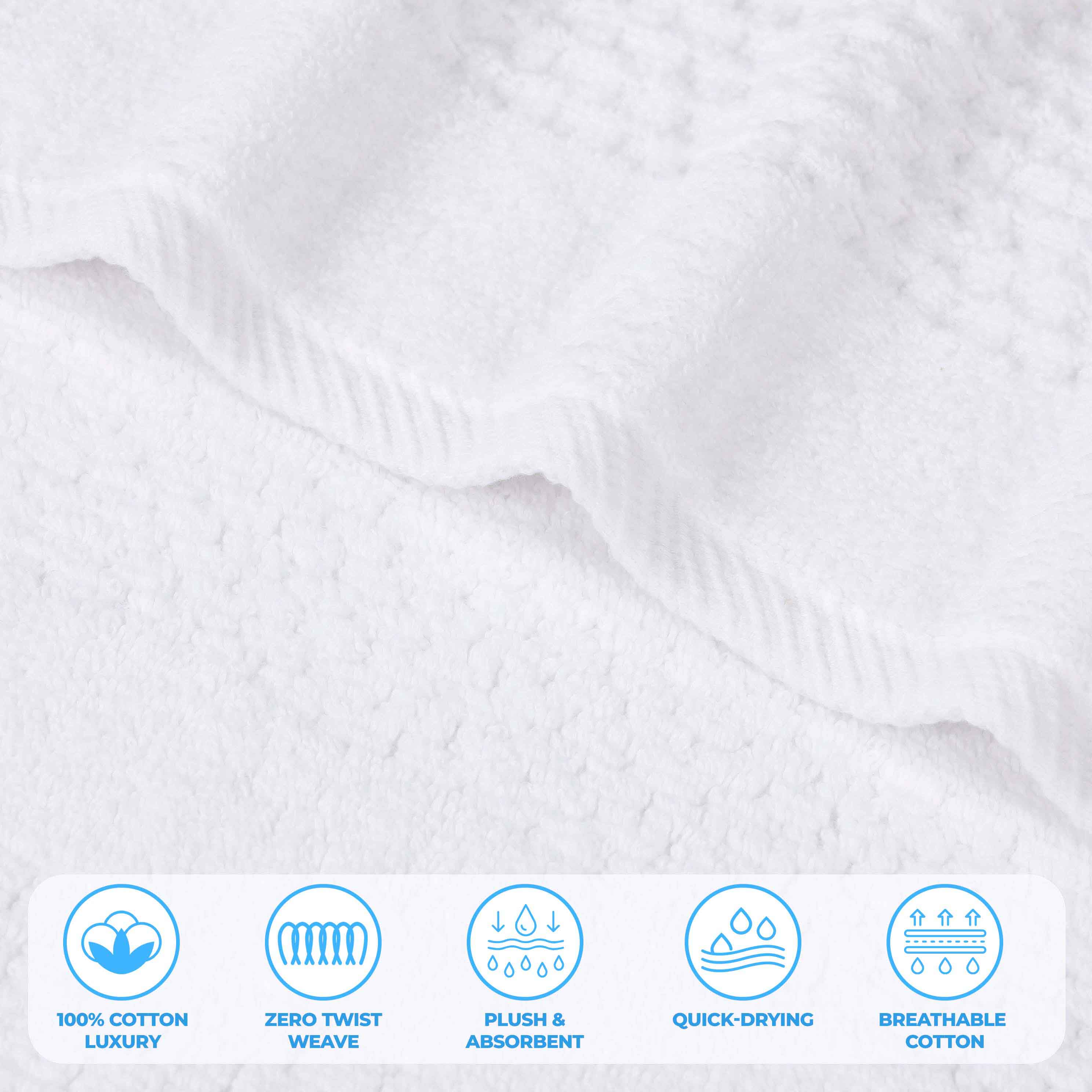 Playa Zero Twist Cotton Solid Waffle Textured 9 Piece Towel Set - Blue Nile Mills