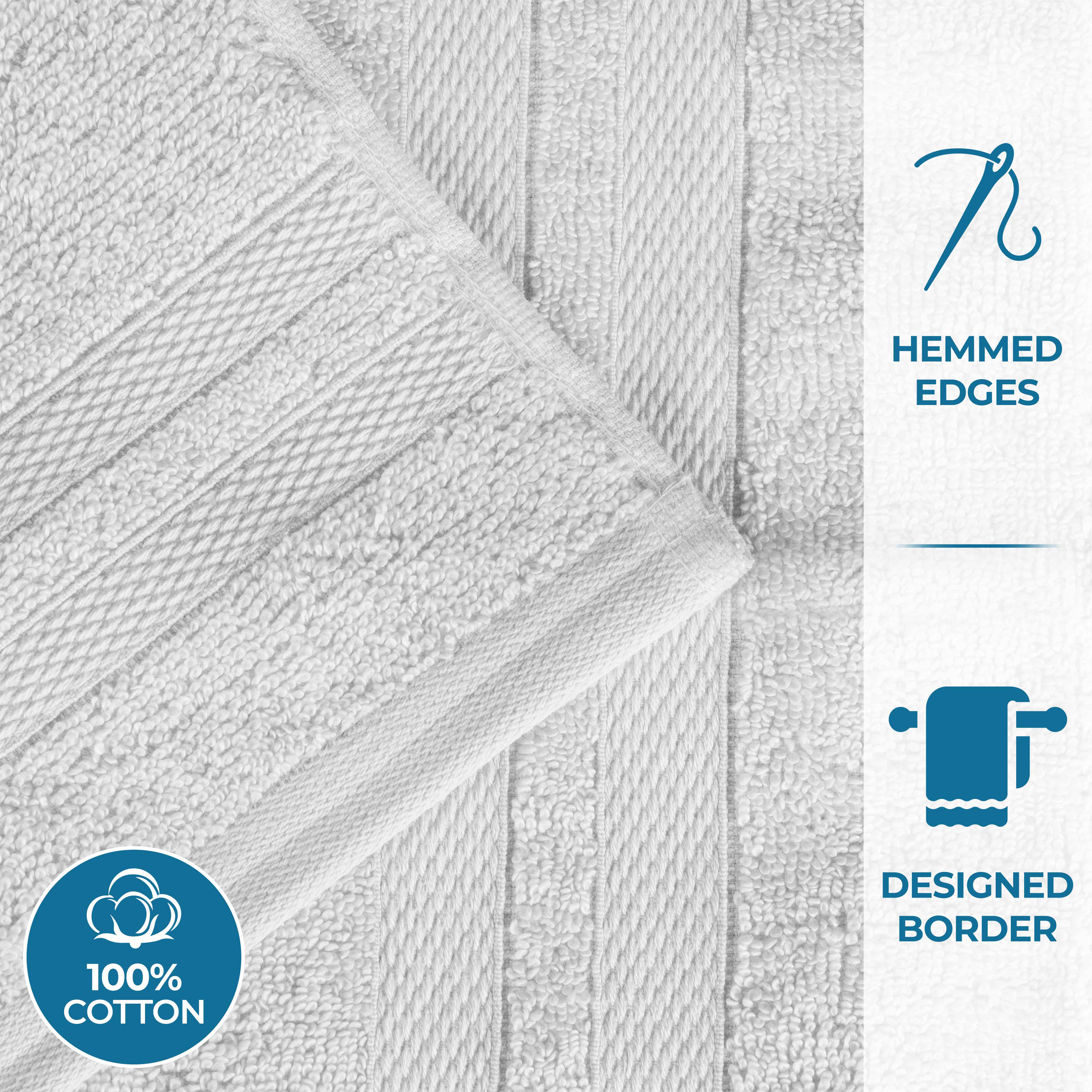 Ultra-Soft Cotton Absorbent Quick-Drying 12 Piece Assorted Towel Set - Blue Nile Mills