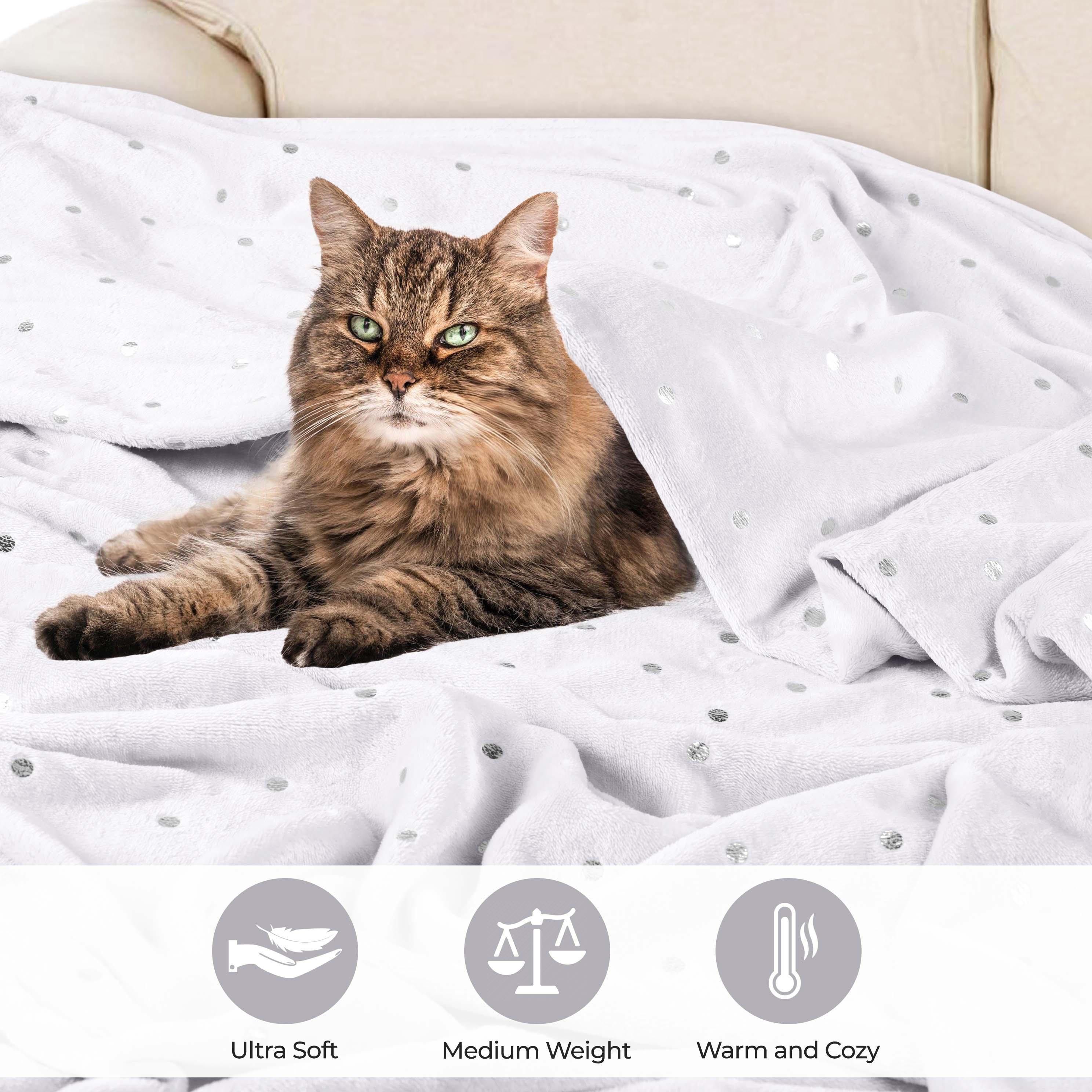 Fleece Plush Medium Weight Fluffy Soft Decorative Blanket - Blue Nile Mills