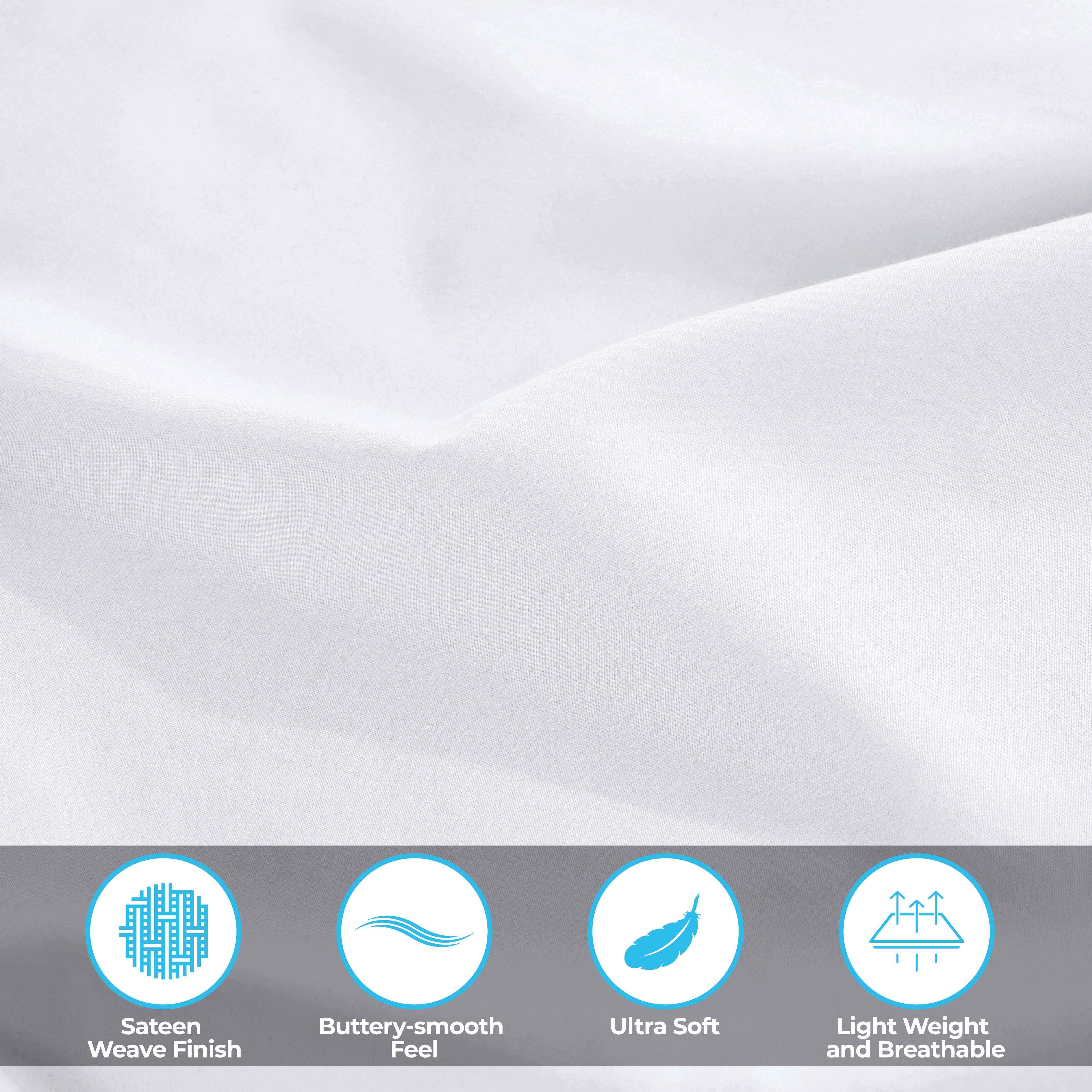 Egyptian Cotton 400 Thread Count Solid Bed Sheet Set - Blue Nile Mills