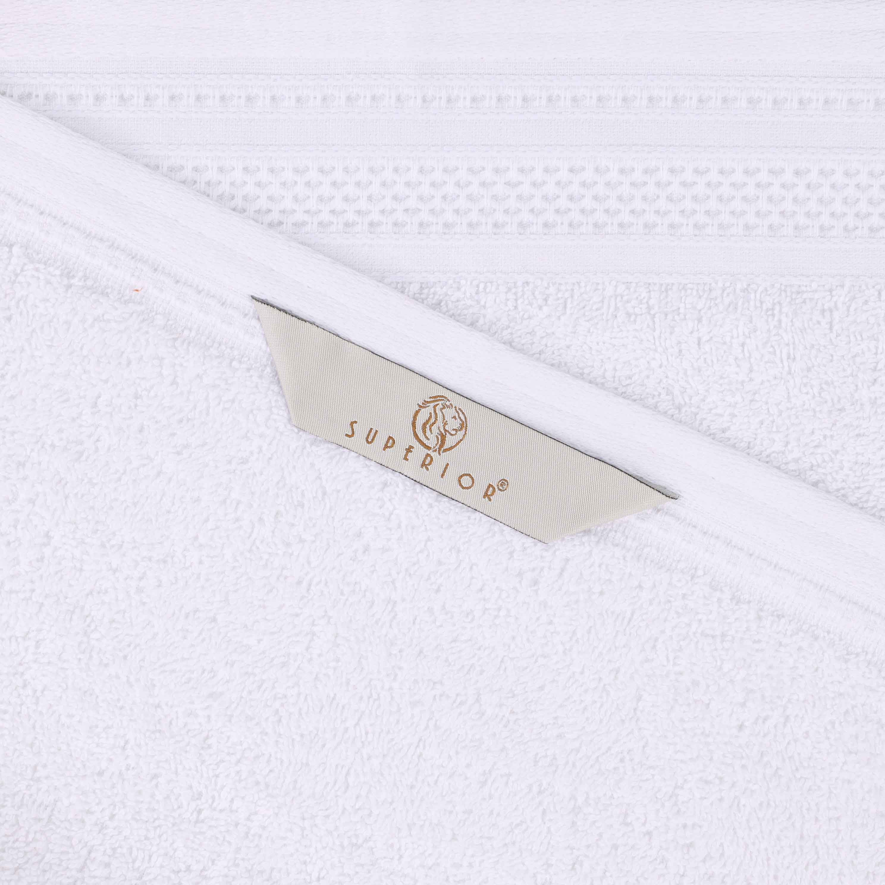 Honeycomb Textured Waffle Border Luxury Cotton Hand Towels, Set of 6 - Blue Nile Mills