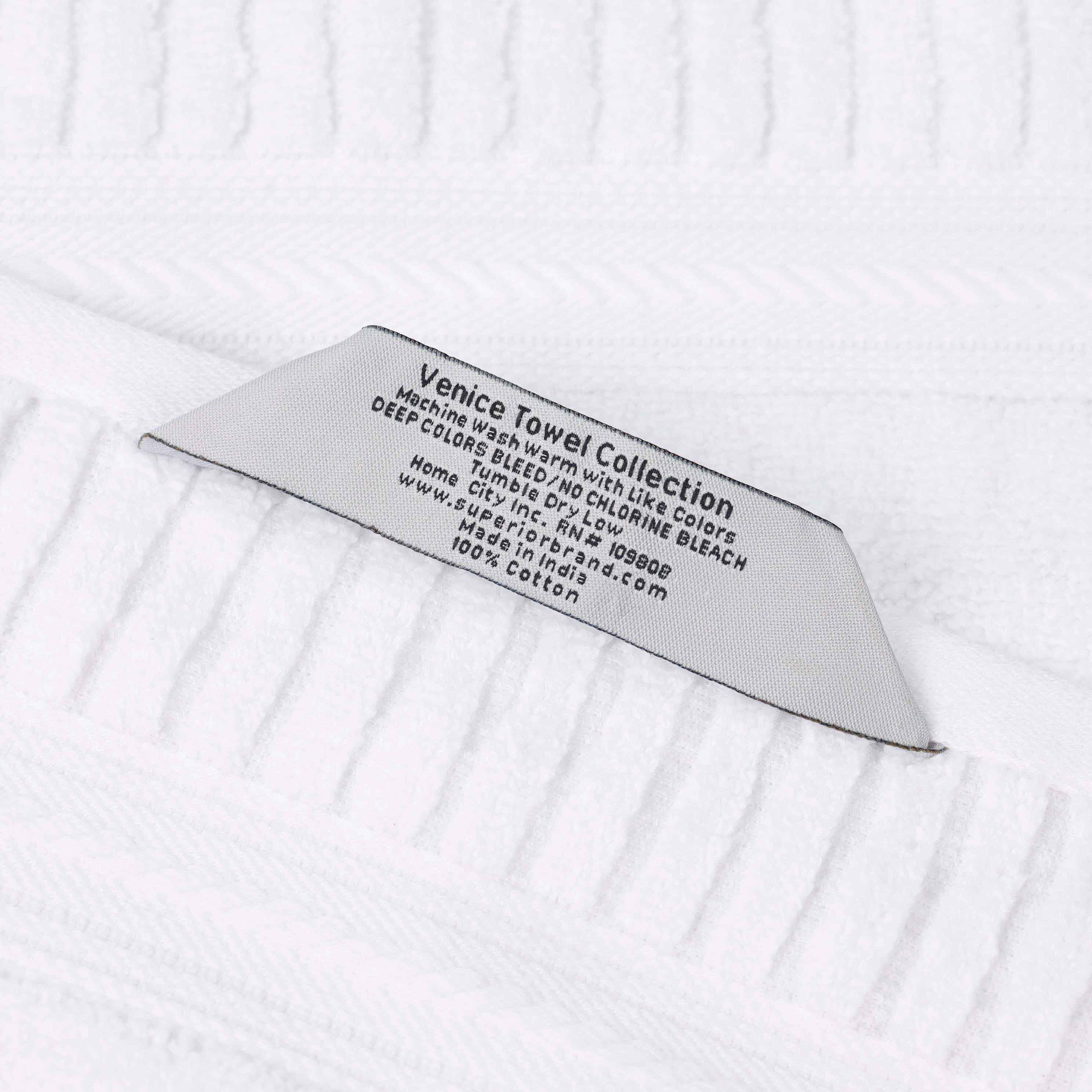 Venice Zero Twist Cotton Medium Weight Absorbent Hand Towels, Set of 6 - Blue Nile Mills