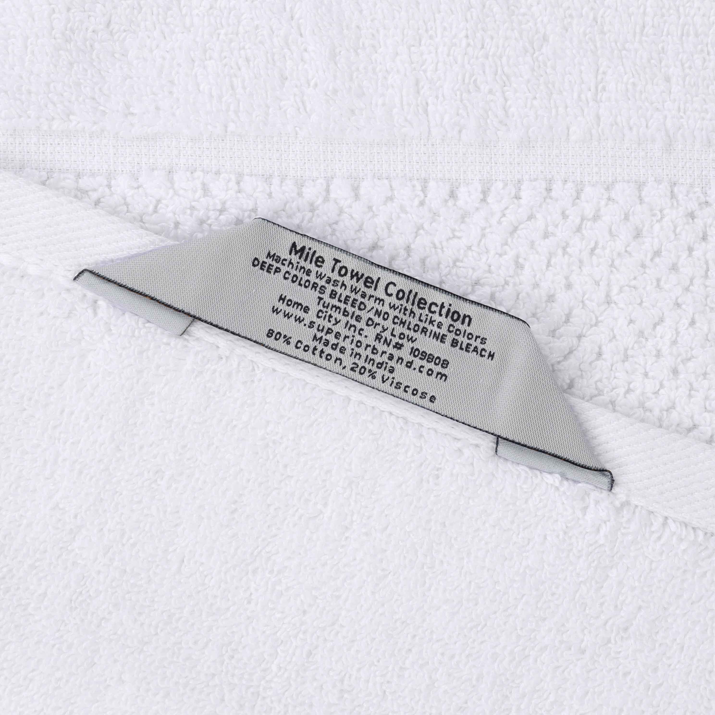 Mile Smart Twist Cotton Solid Broad Border 6 Piece Towel Set - Blue Nile Mills