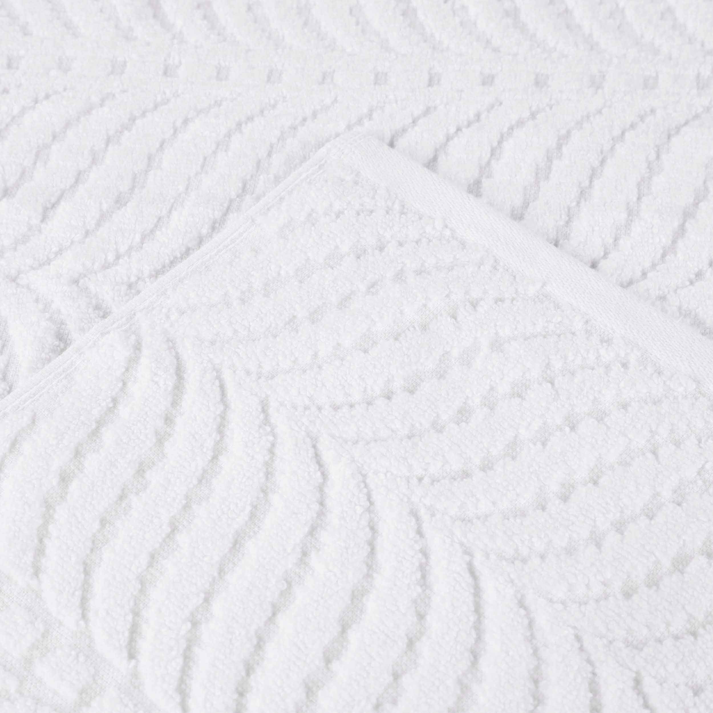 Zero Twist Cotton Solid & Jacquard Elegant Chevron Bath Towel Set of 4 - Blue Nile Mills