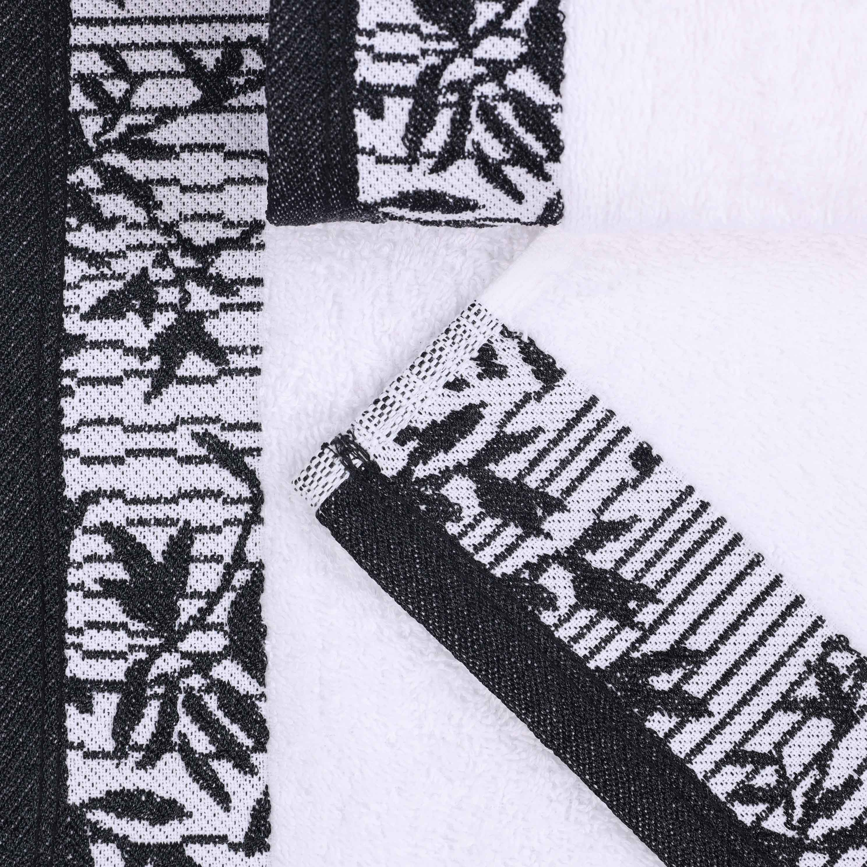 Wisteria Cotton Floral Embroidered Jacquard Border 8-Piece Towel Set - Blue Nile Mills