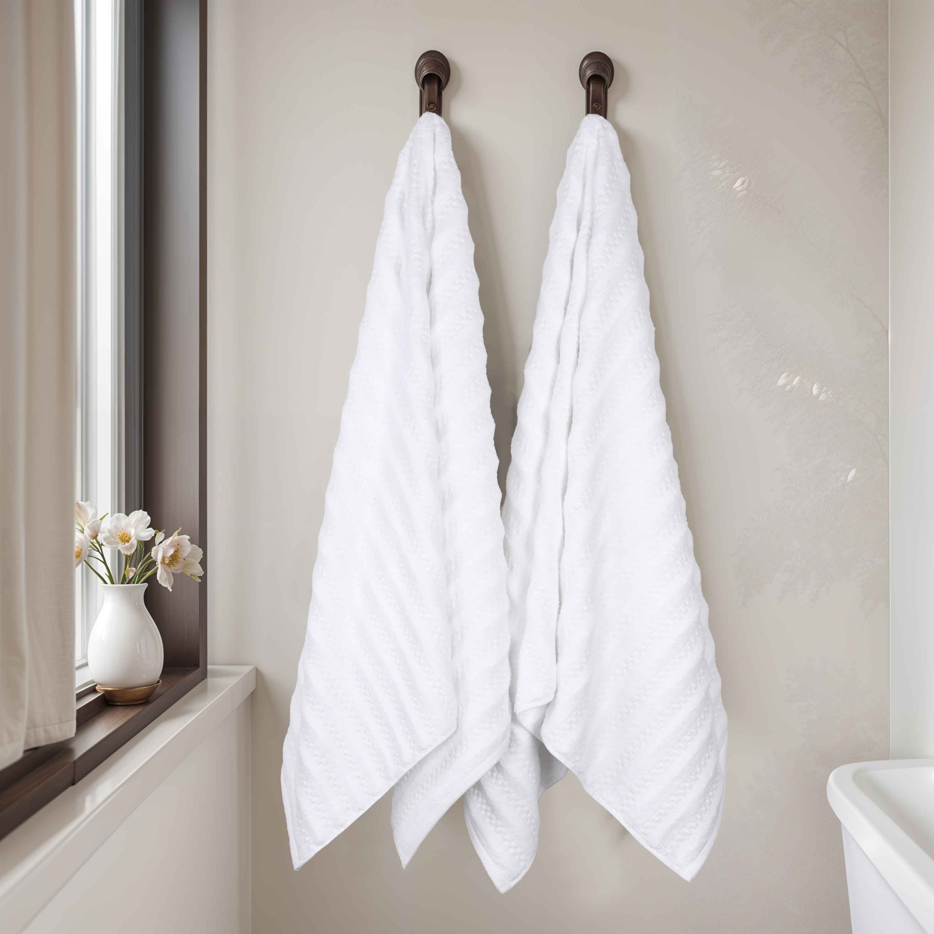 Zuma Zero Twist Cotton Medium Weight Absorbent Bath Sheets, Set of 2 - Blue Nile Mills