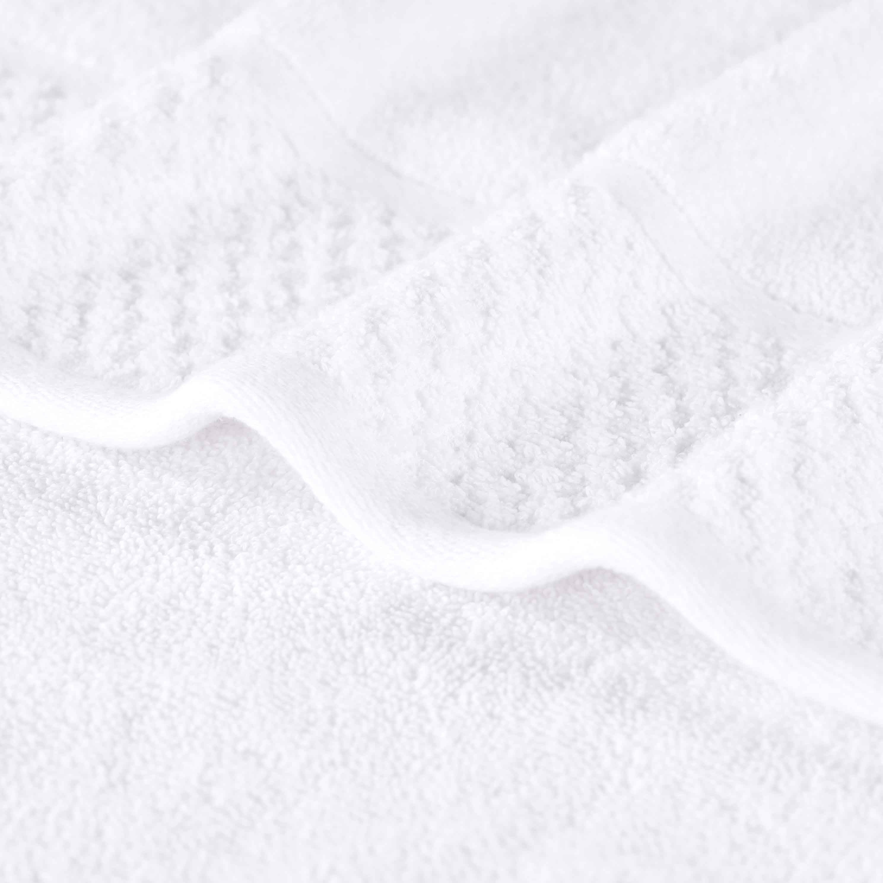 Lodie Cotton Plush Jacquard Solid and Two-Toned Bath Towel Set of 4 - Blue Nile Mills