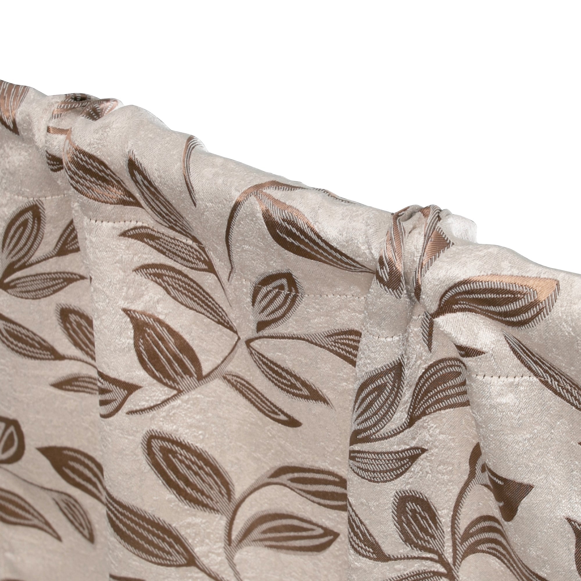 Leaves Rod Pocket Room Darkening Blackout Curtains, Set of 2 - Blue Nile Mills