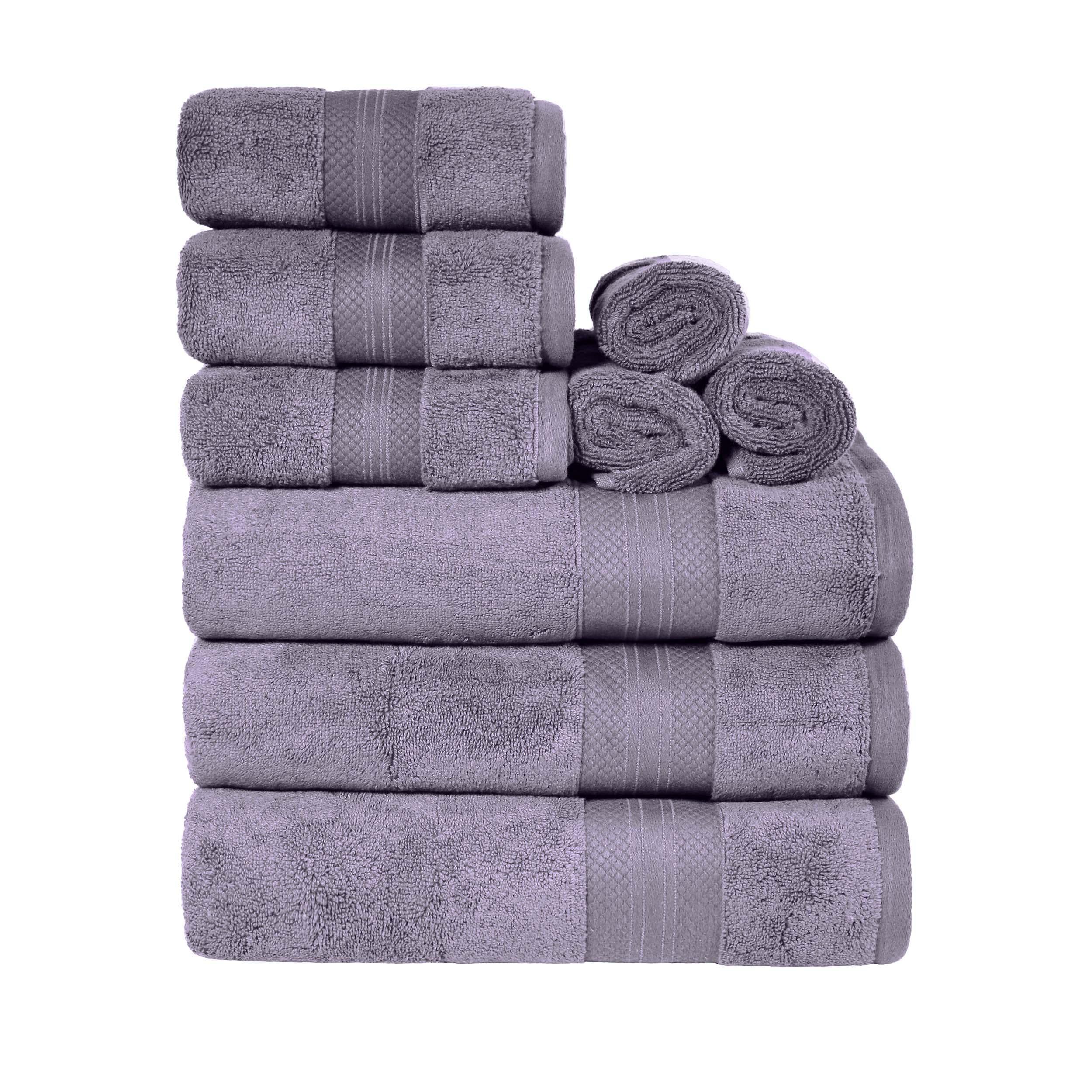 Turkish Cotton Highly Absorbent Solid 9 Piece Ultra-Plush Towel Set - Blue Nile Mills