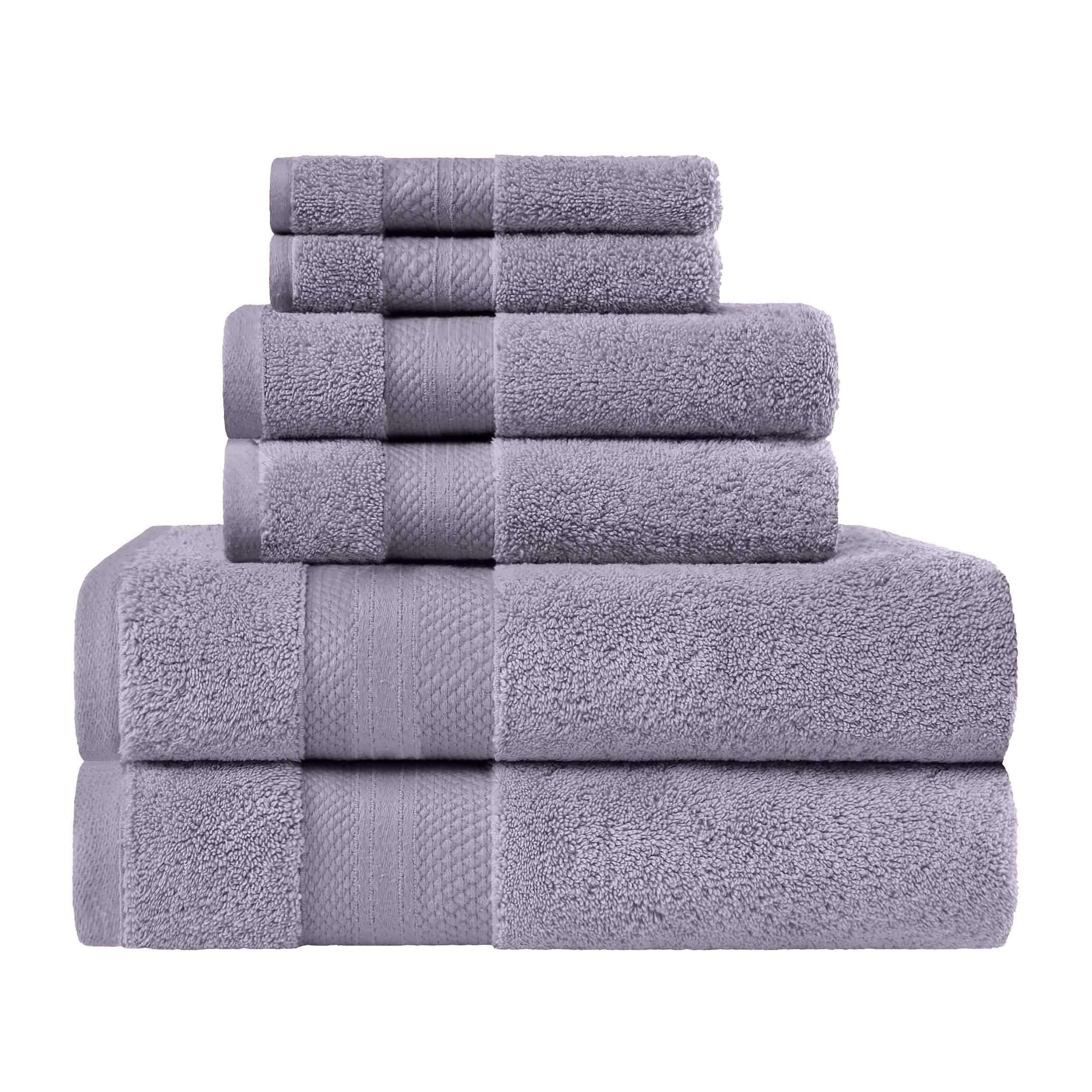 Turkish Cotton Solid 6 Piece Towel Set - Blue Nile Mills