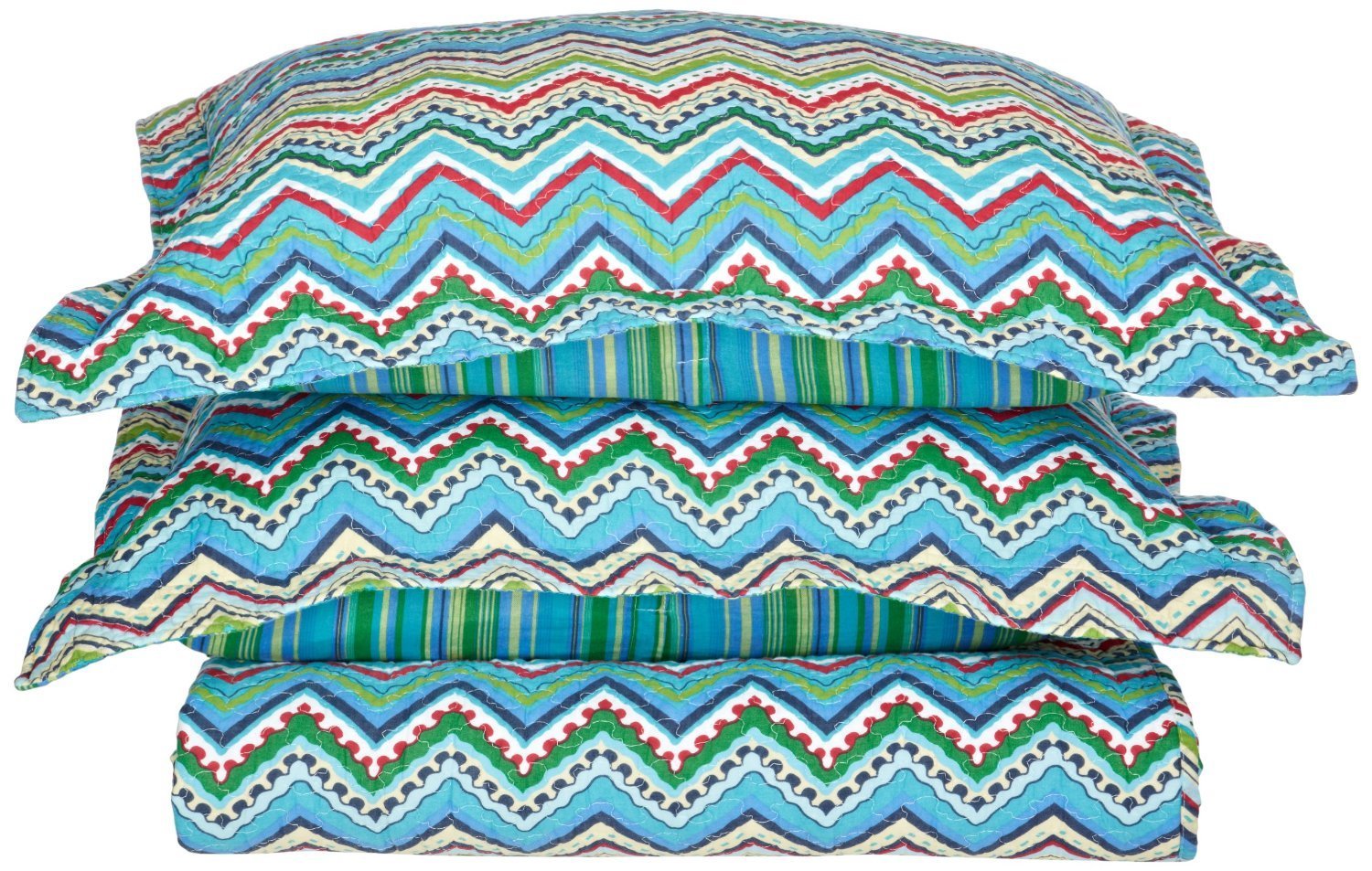 Cotton Zig-Zag Quilt Set - Blue Nile Mills