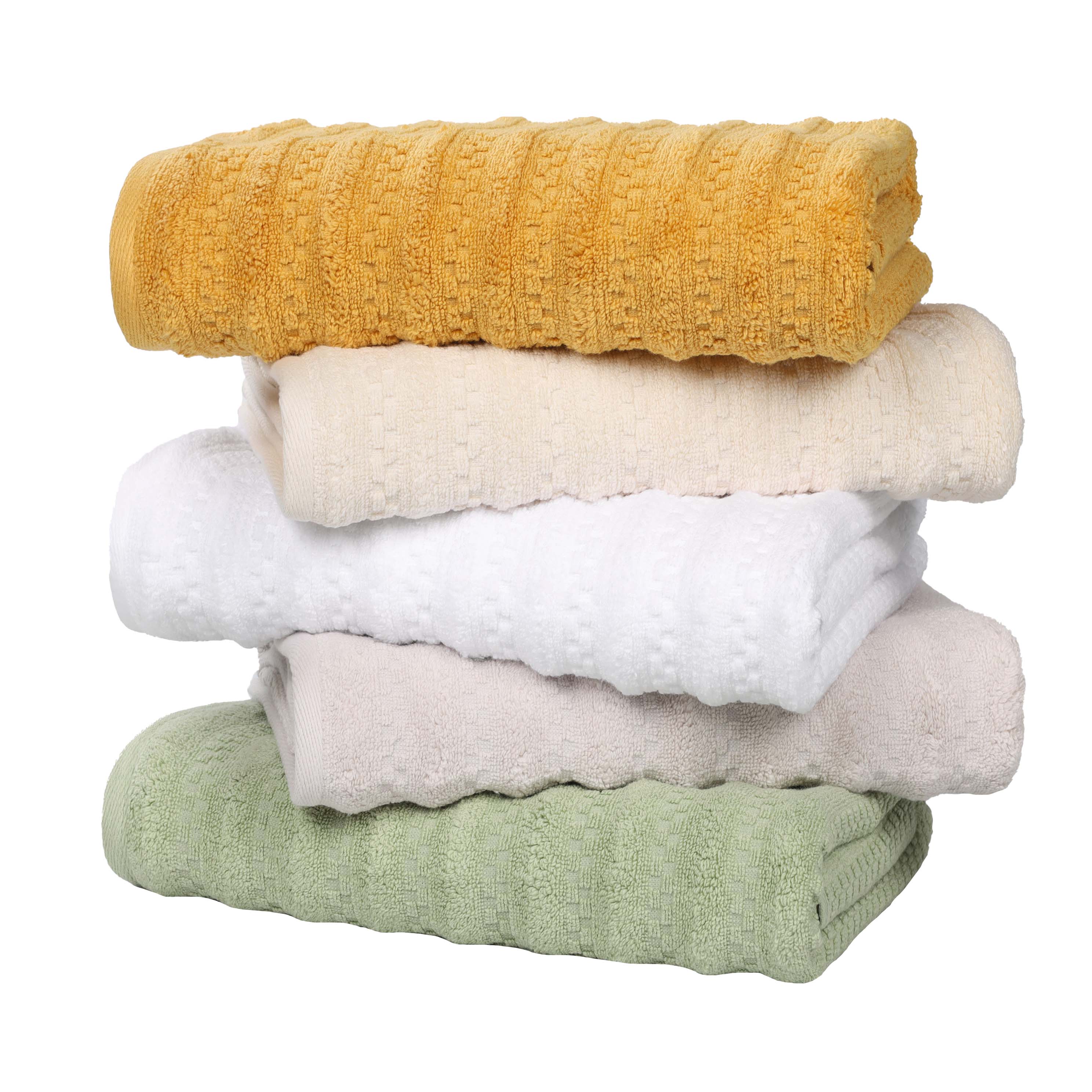 Zuma Zero Twist Cotton Medium Weight Soft Absorbent 9 Piece Towel Set - Blue Nile Mills