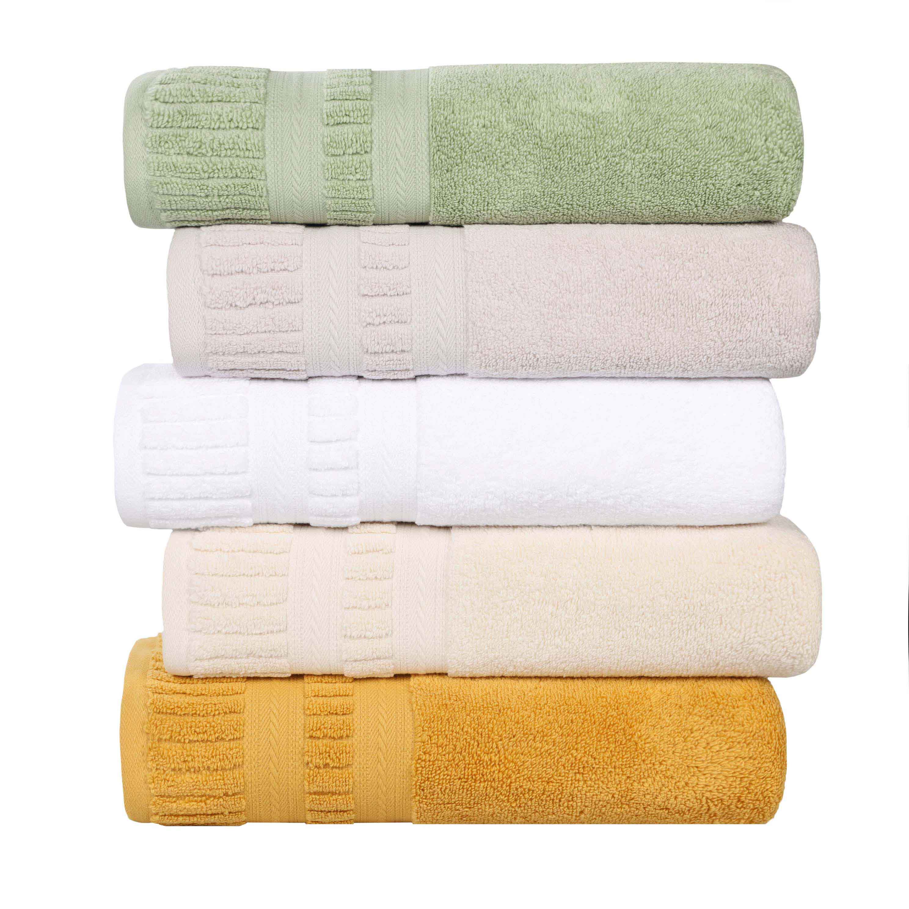 Venice Zero Twist Cotton Medium Weight Absorbent Hand Towels, Set of 6 - Blue Nile Mills