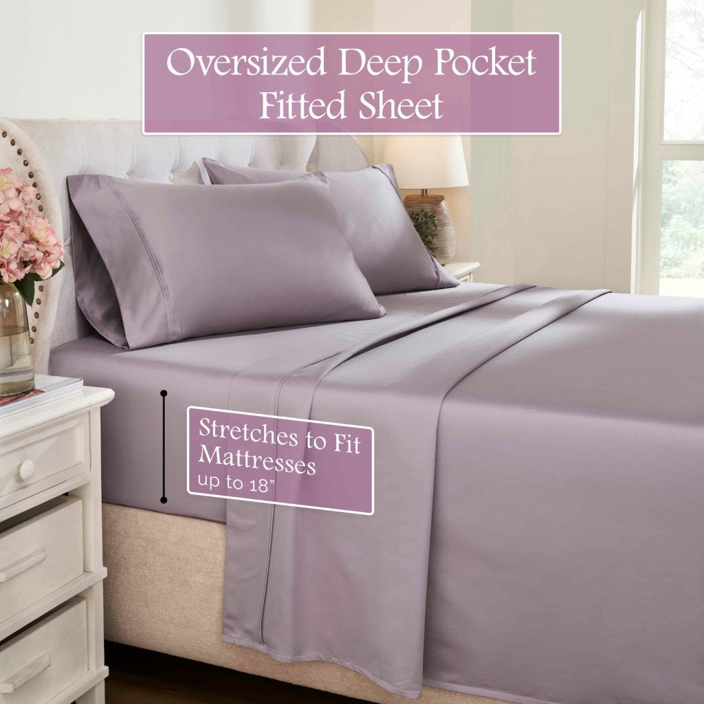 1200 Thread Count Egyptian Cotton Deep Pocket Sheet Set - Blue Nile Mills